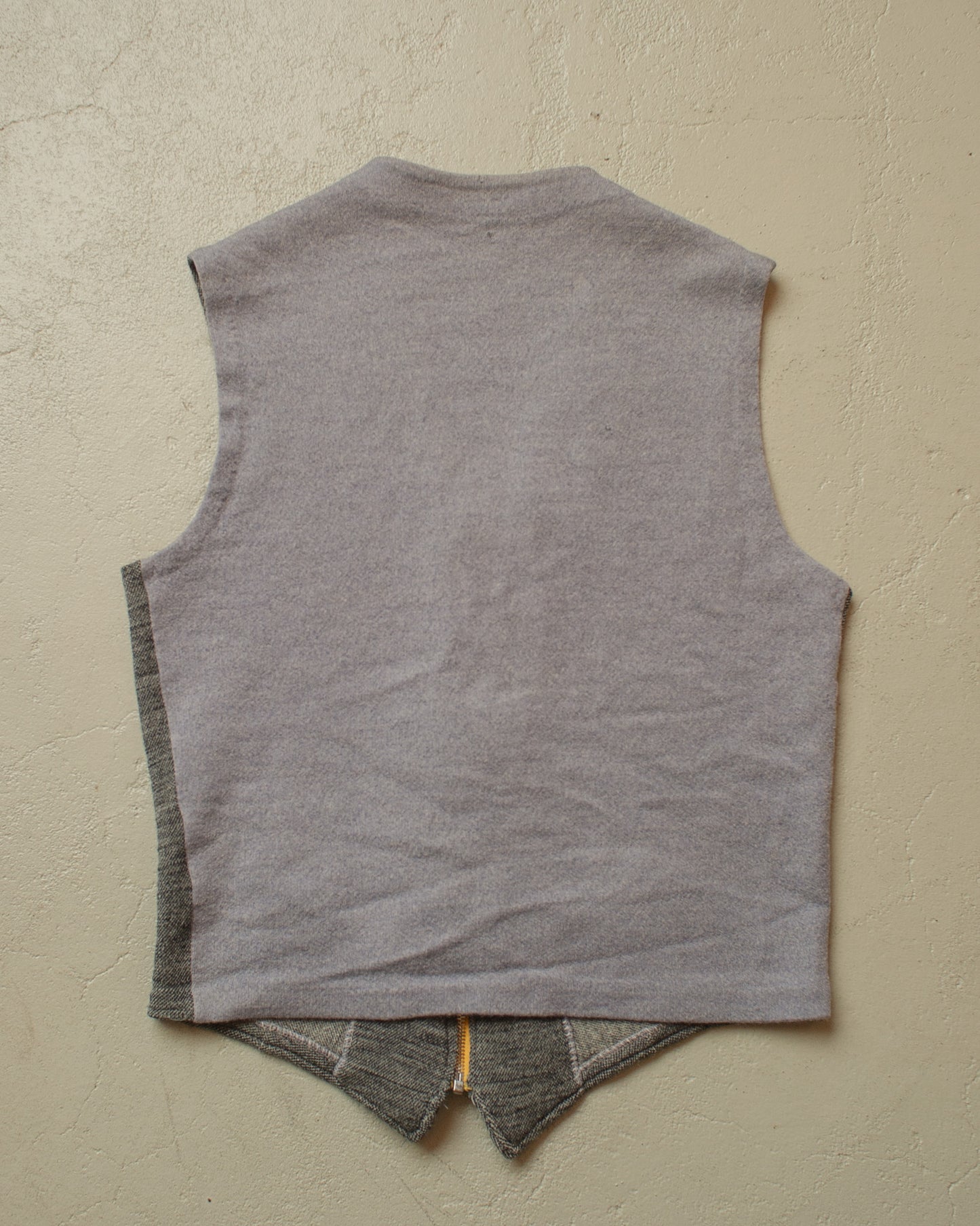 1940s/50s German Knit Zip Vest grey - M