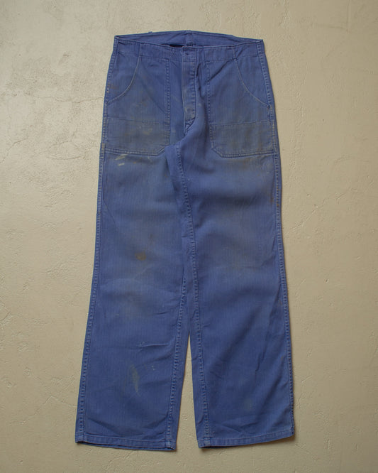 1960s/70s German Workwear Pants blue - W32 L30