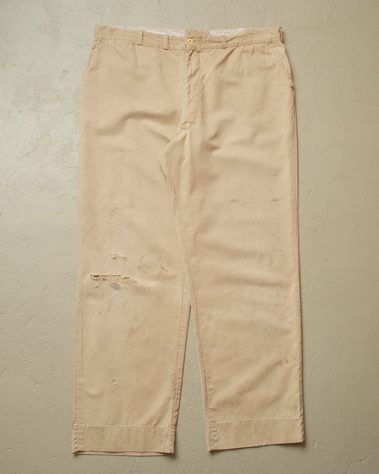 1950s distressed US Army Chino Pants beige - W43 L32