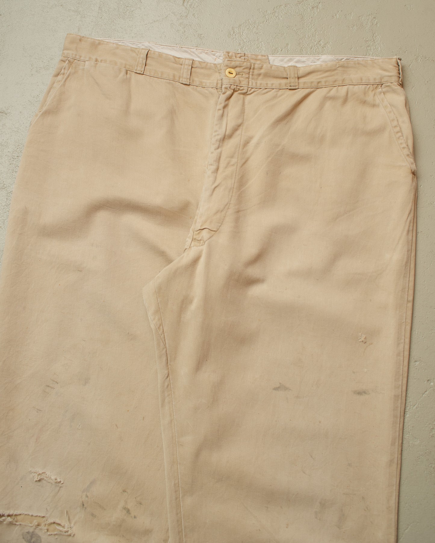 1950s distressed US Army Chino Pants beige - W43 L32