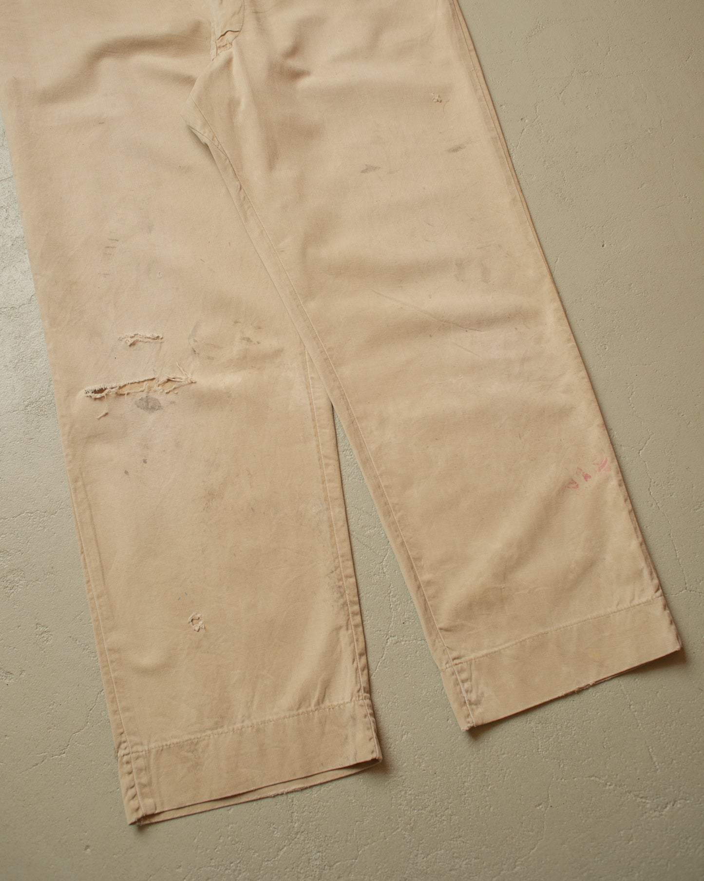 1950s distressed US Army Chino Pants beige - W43 L32