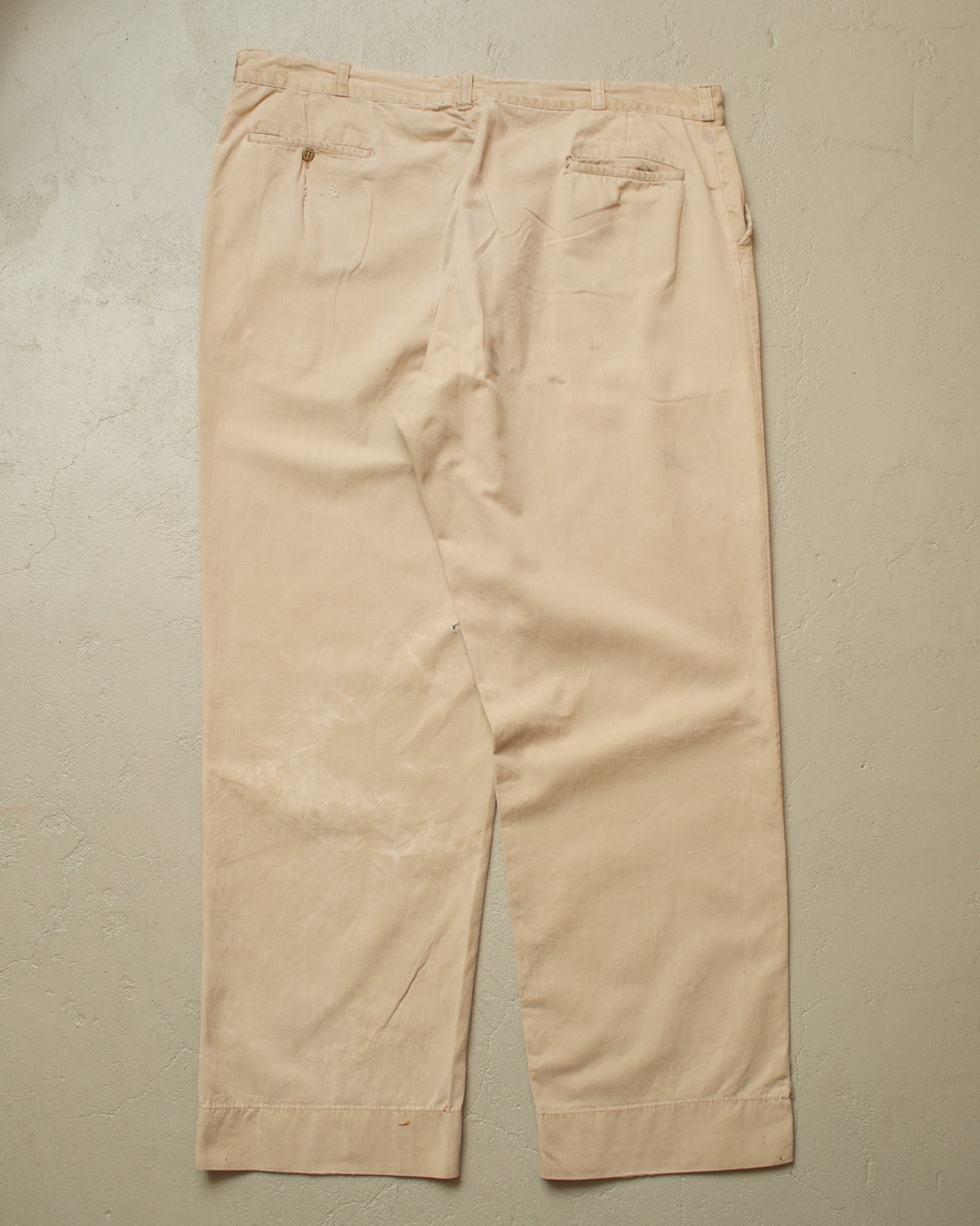 1950s distressed US Army Chino Pants beige - W43 L32