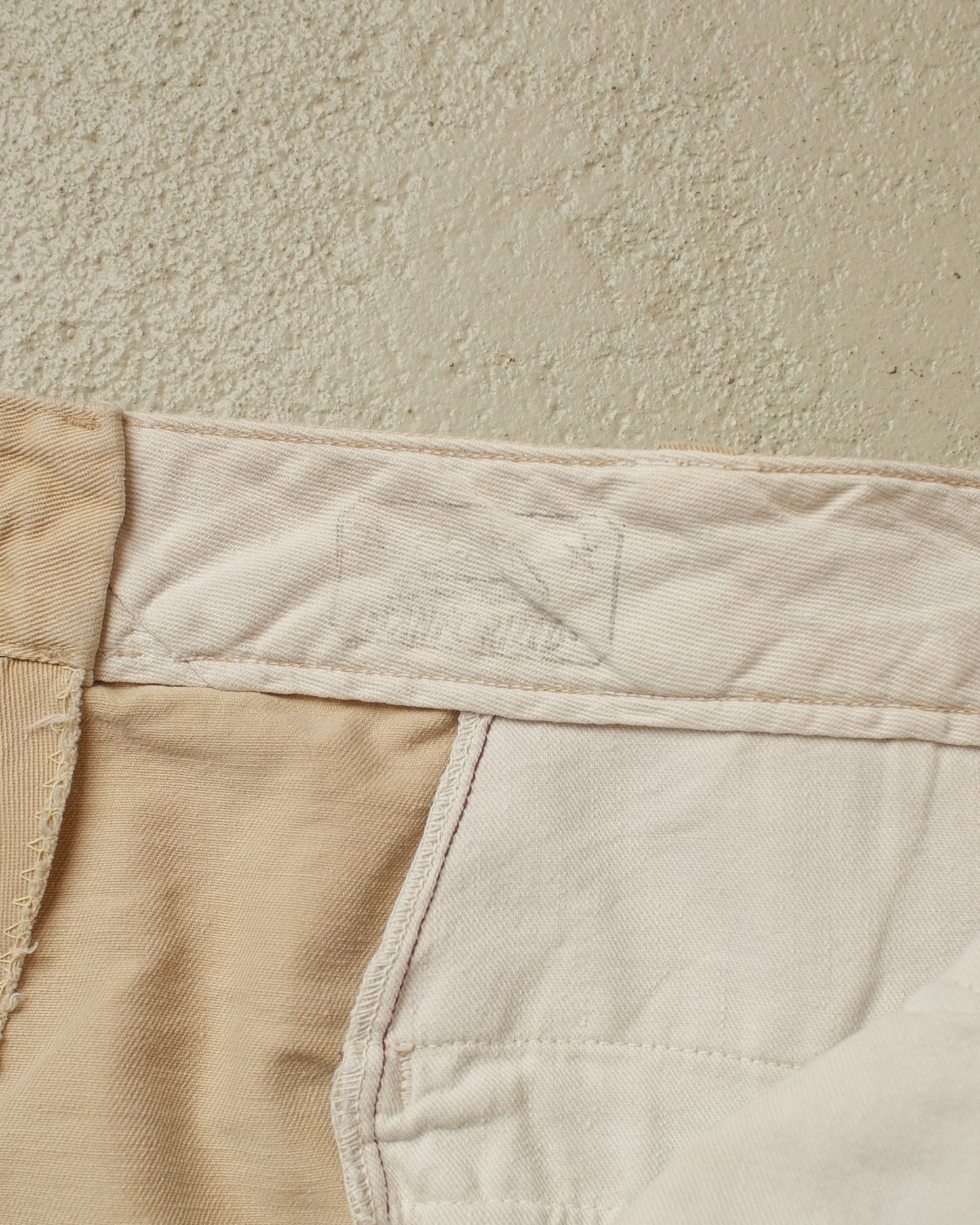1950s distressed US Army Chino Pants beige - W43 L32