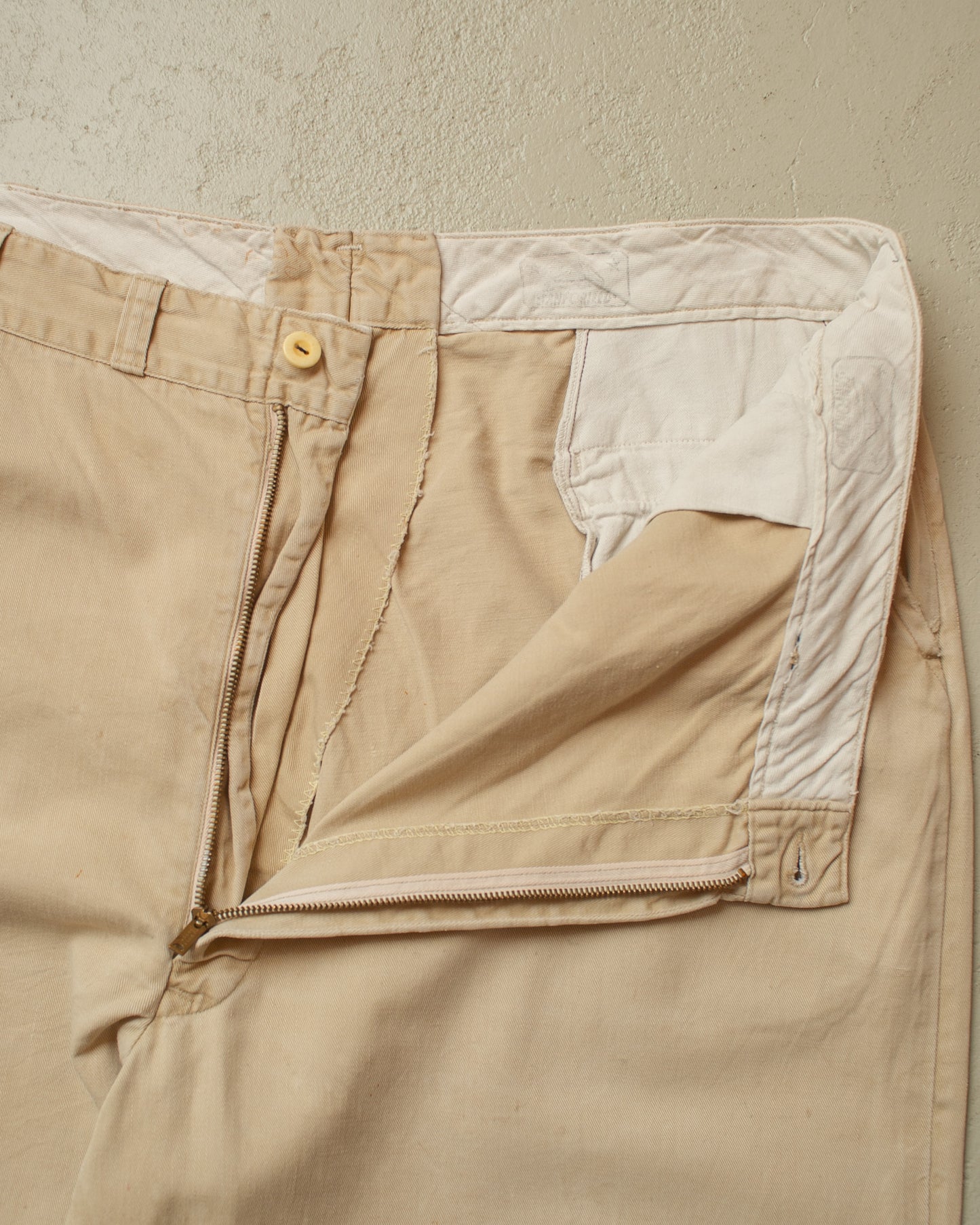 1950s distressed US Army Chino Pants beige - W43 L32