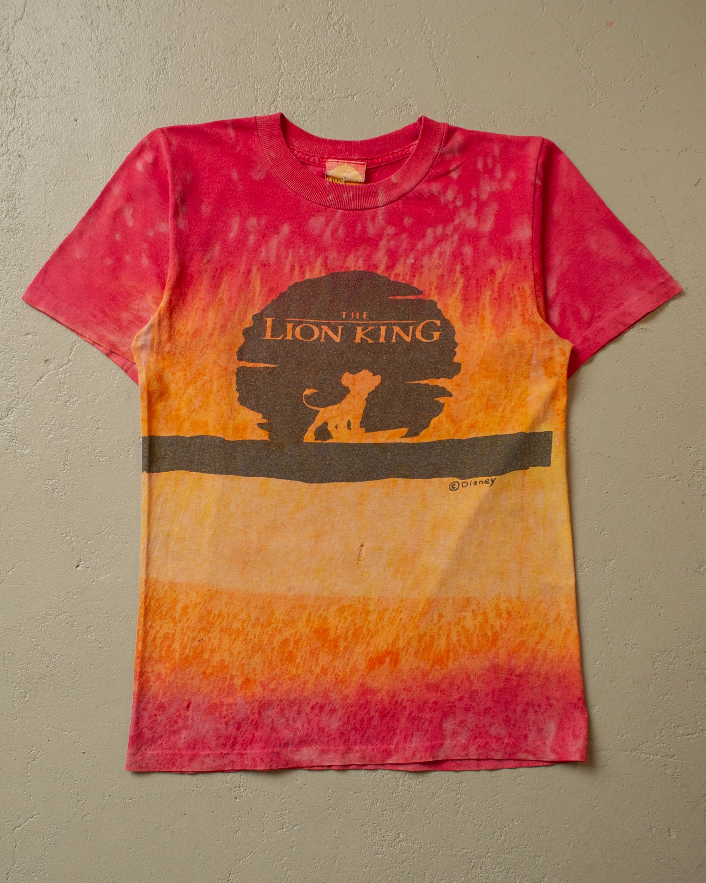 1990s distressed The Lion King Tie Dye T-shirt - Womens XS/S