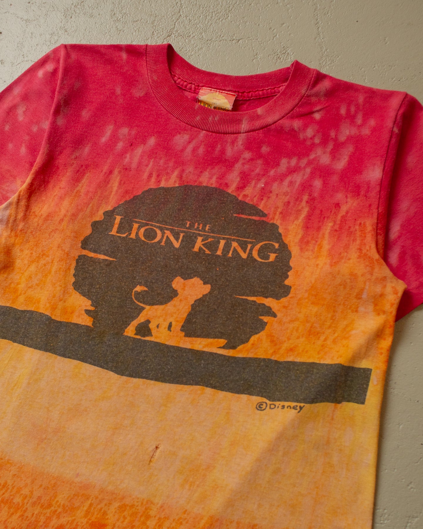 1990s distressed The Lion King Tie Dye T-shirt - Womens XS/S