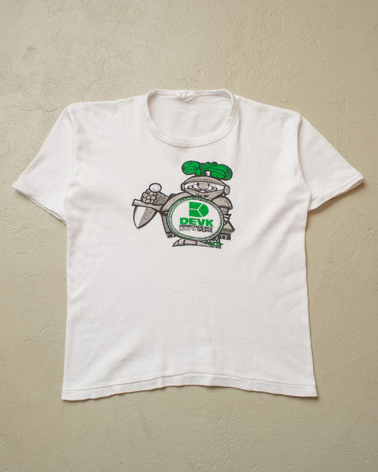 1970s German Train Insurance Group Ringer T-shirt - S/M