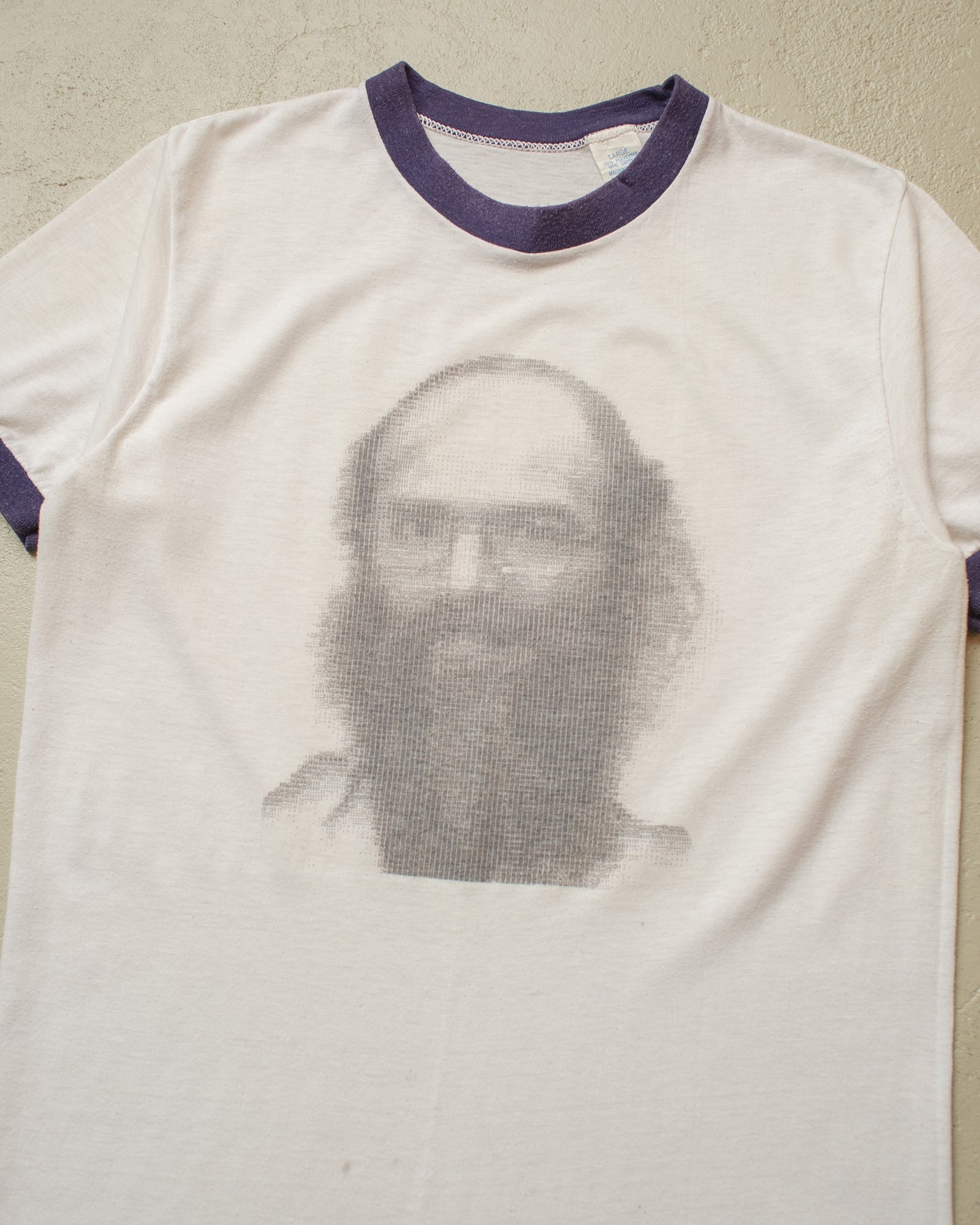 1970s Roch Thèriault? Ringer T-shirt white - M