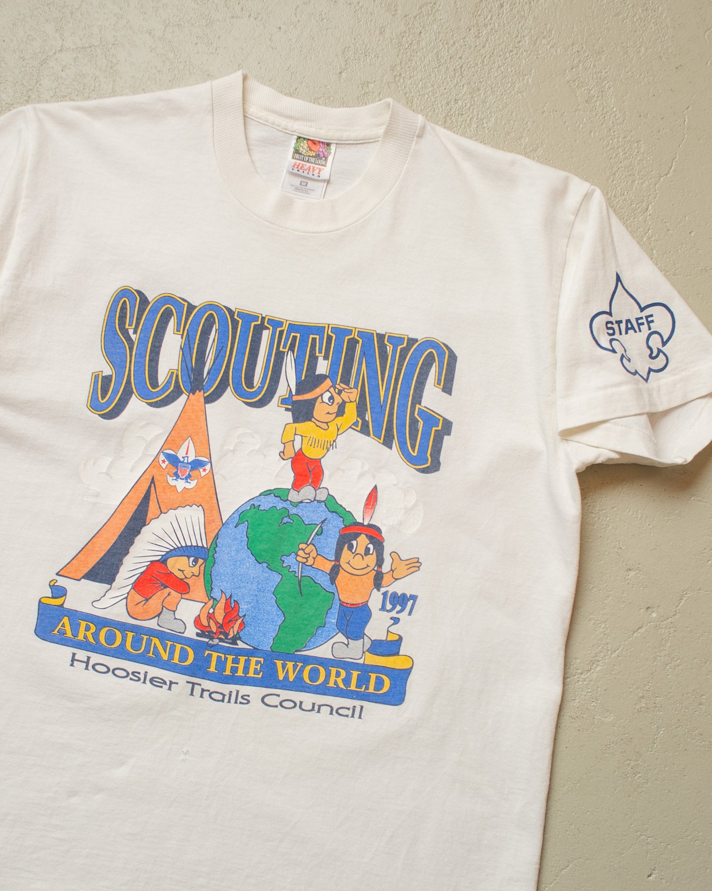 1997 Boyscouts "around the World" T-shirt white - M