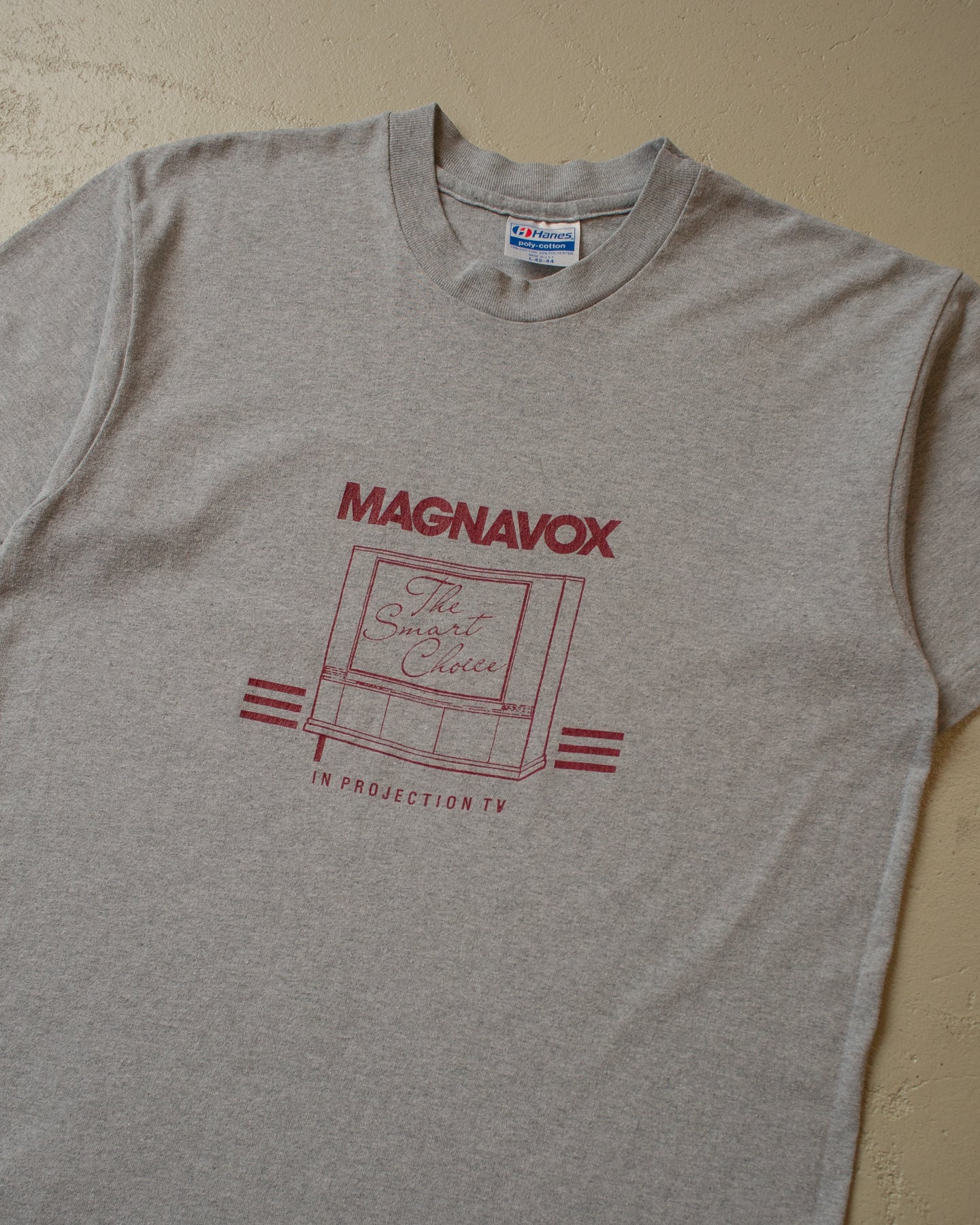 1980s Magnavox TV T-shirt grey - M/L