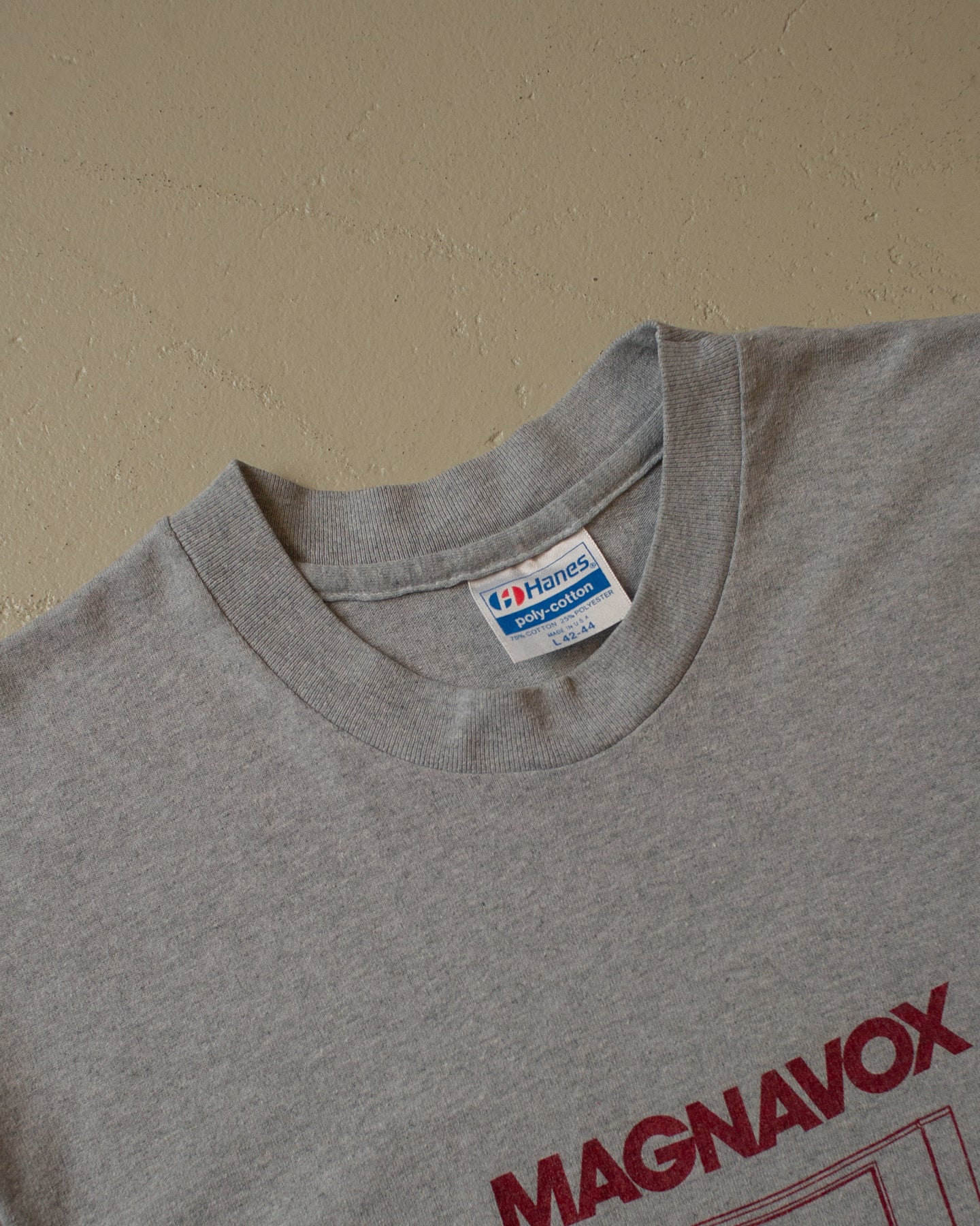 1980s Magnavox TV T-shirt grey - M/L