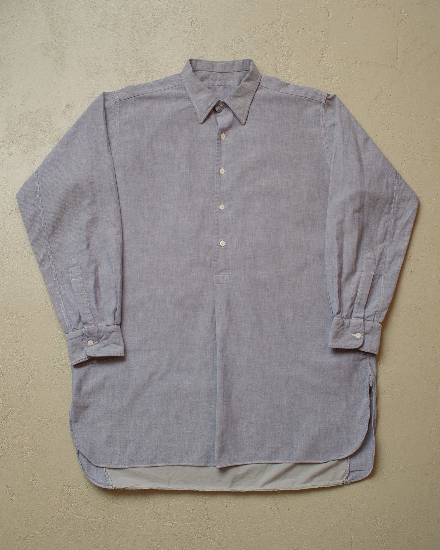 1930s/40s French Cotton Work Shirt blue - XL