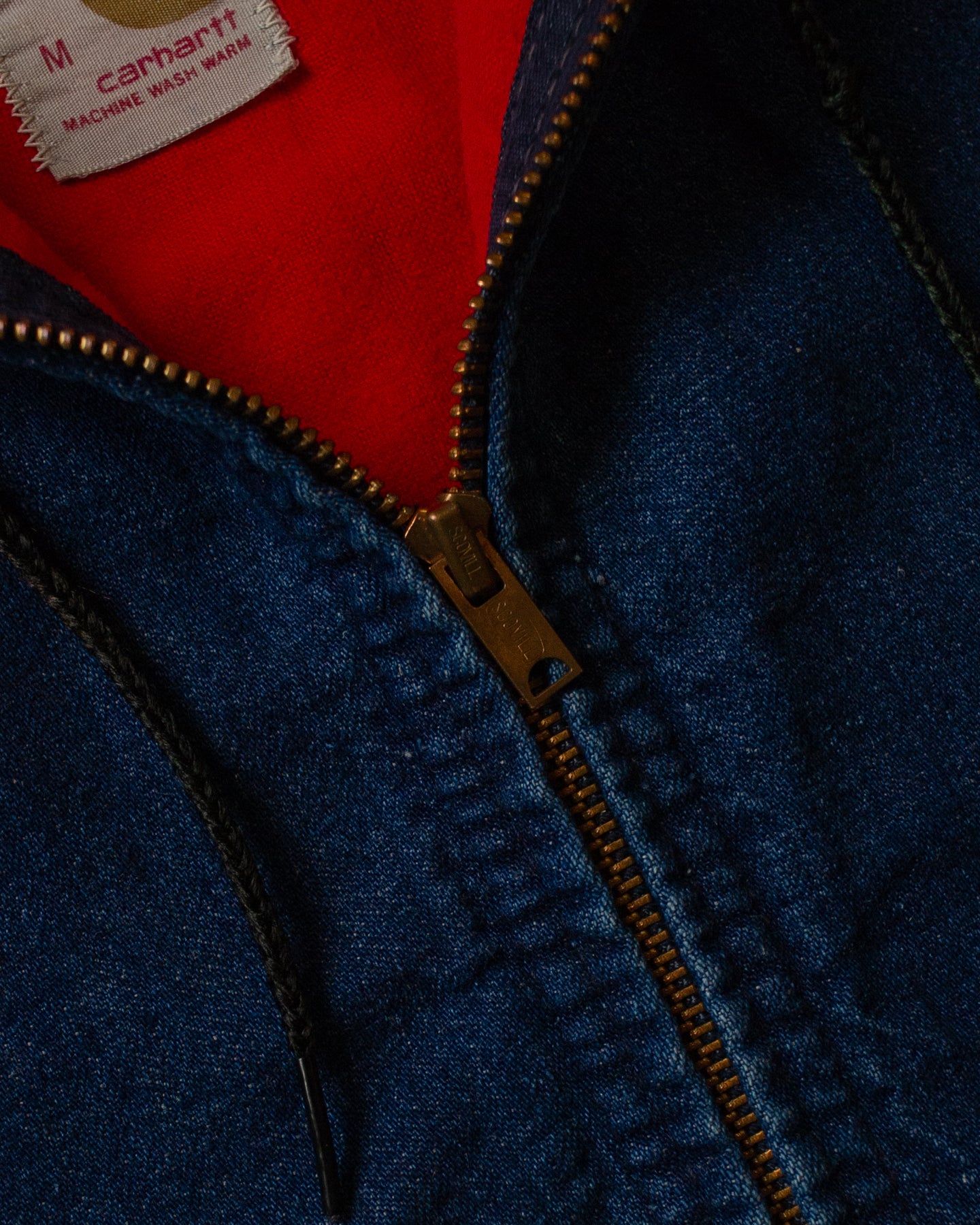 1970s/80s Carhartt lined Denim Hoodie blue - M