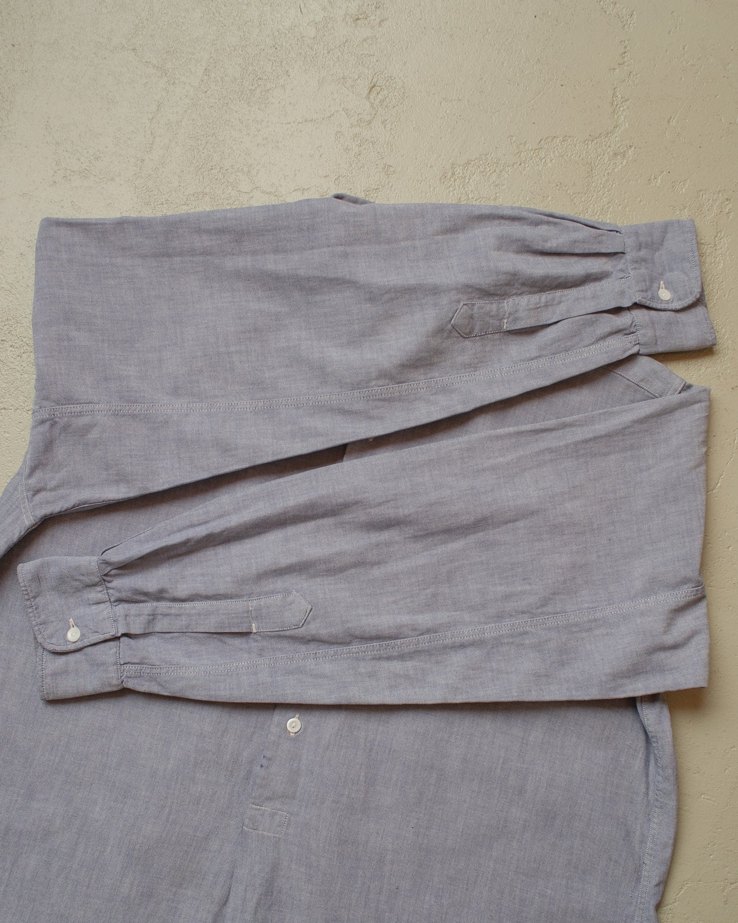1930s/40s French Cotton Work Shirt blue - XL