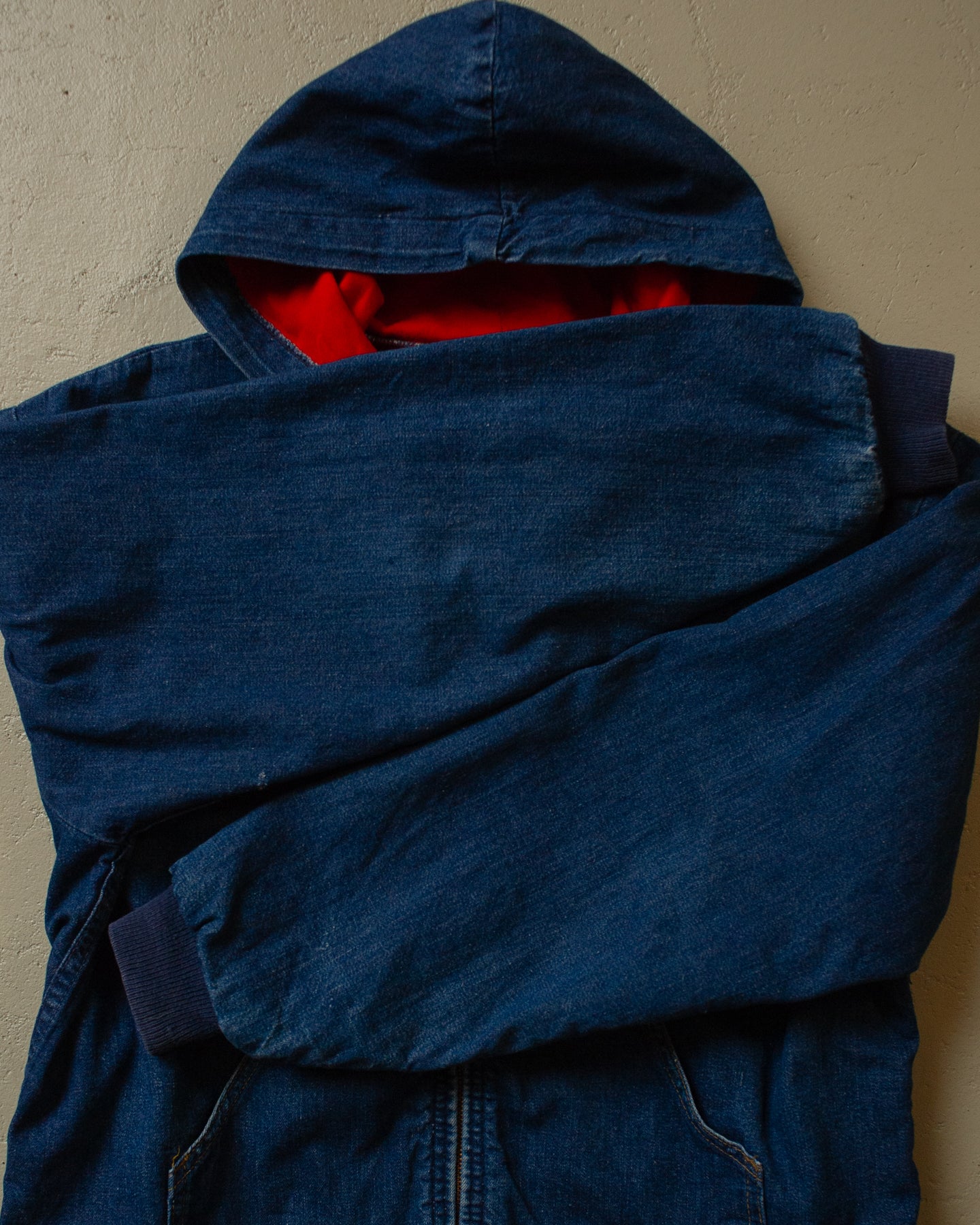 1970s/80s Carhartt lined Denim Hoodie blue - M