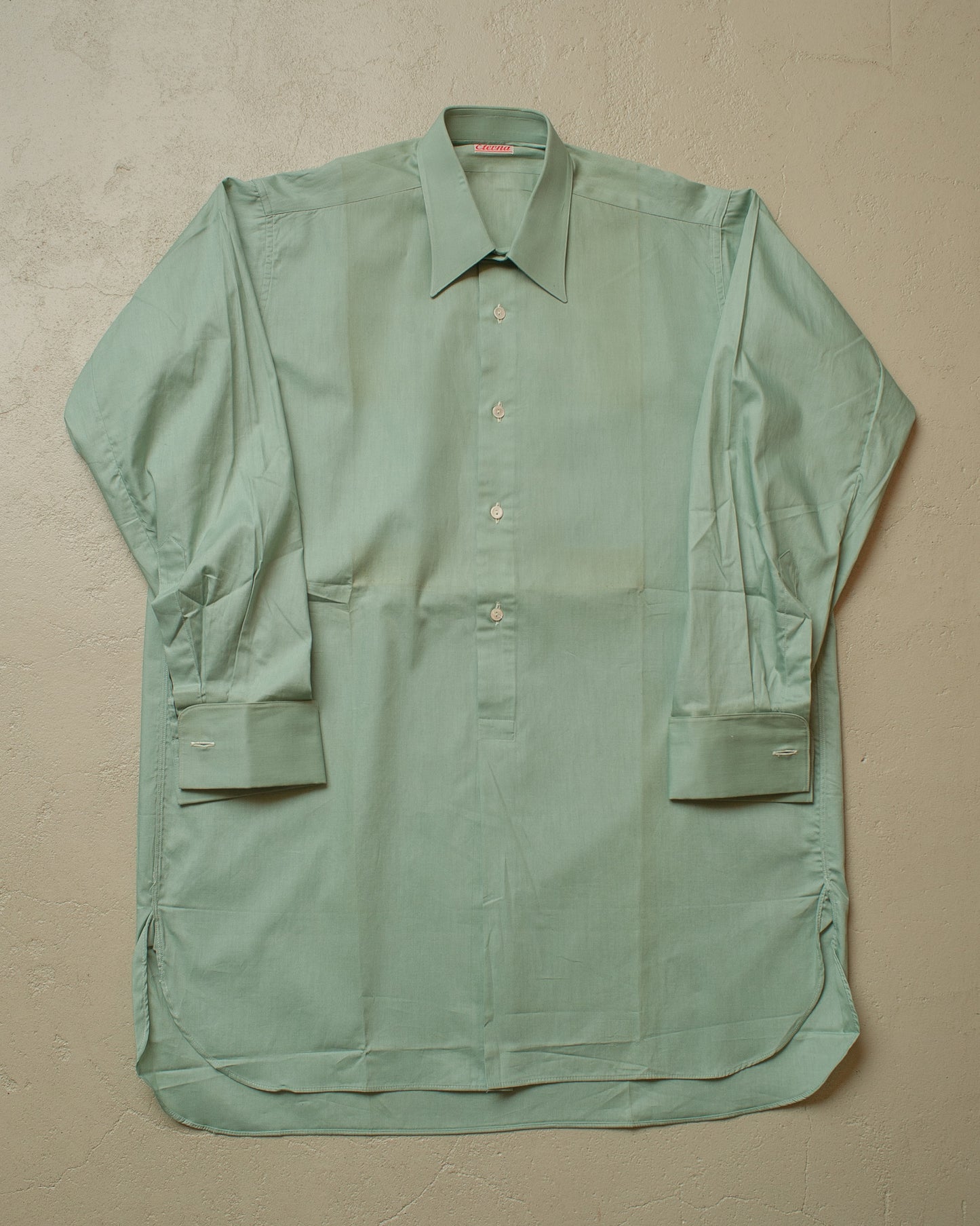 1940s/50s unworn German Eterna Dress Shirt green - L/XL