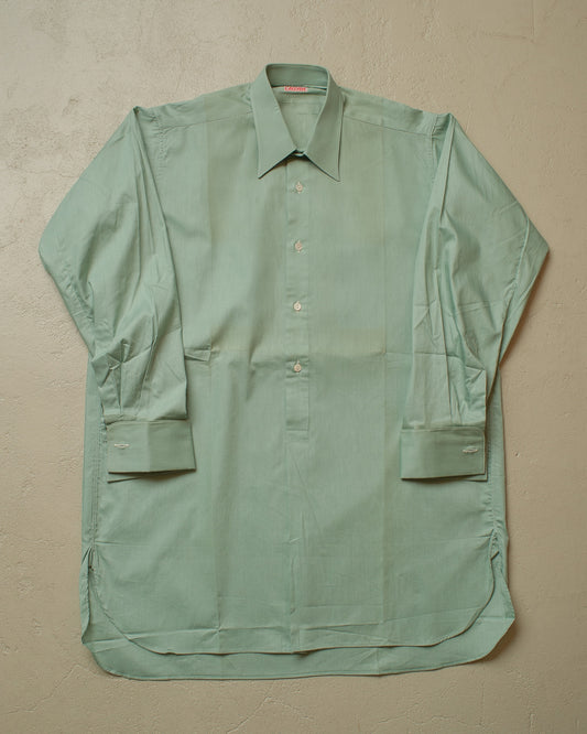 1940s/50s unworn German Eterna Dress Shirt green - L/XL