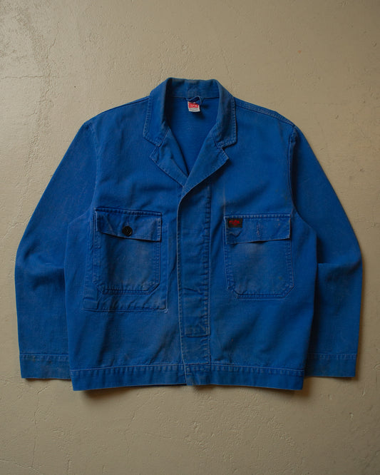 1970s distressed Rofa Sanforized Work Jacket blue - M/L