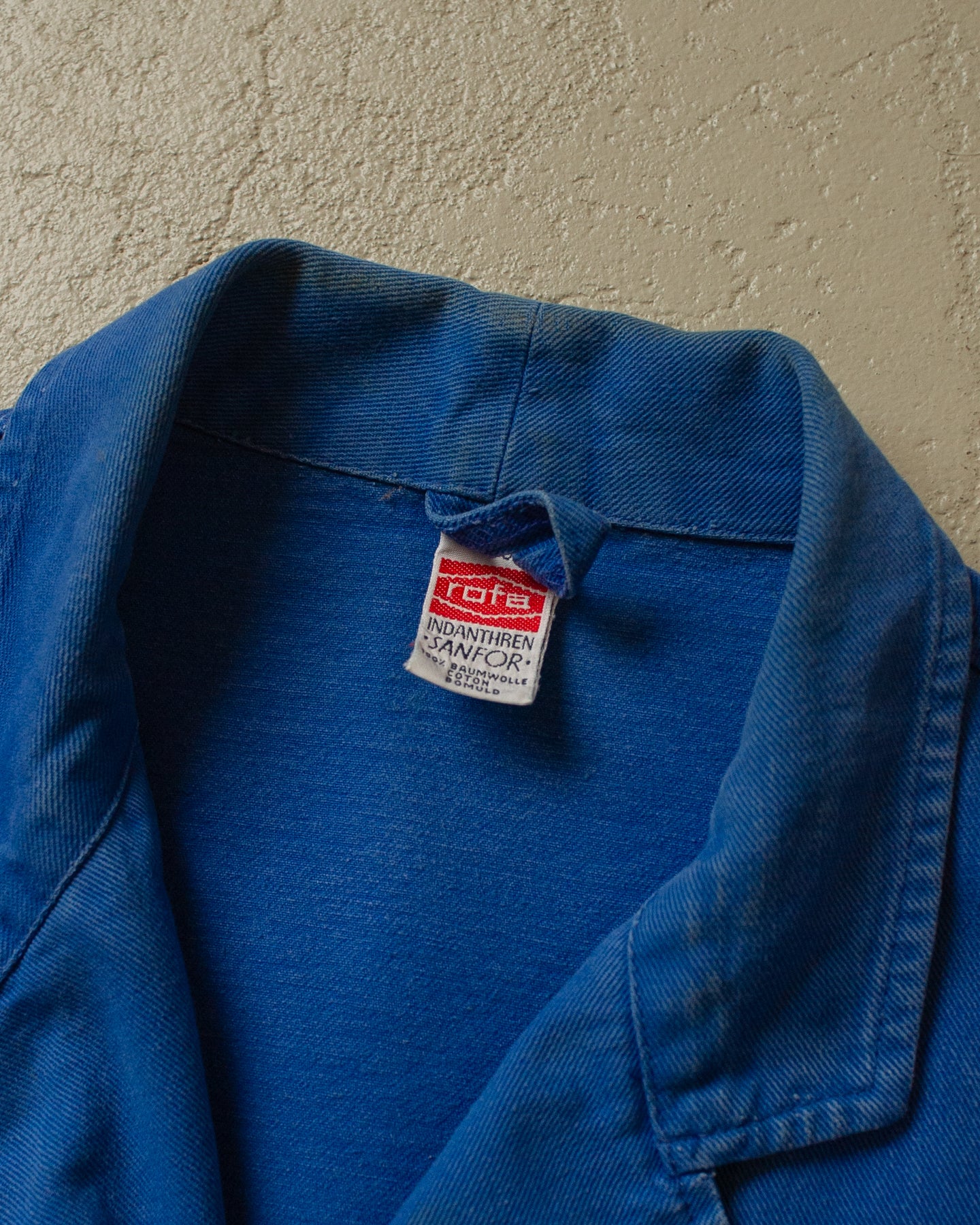 1970s distressed Rofa Sanforized Work Jacket blue - M/L