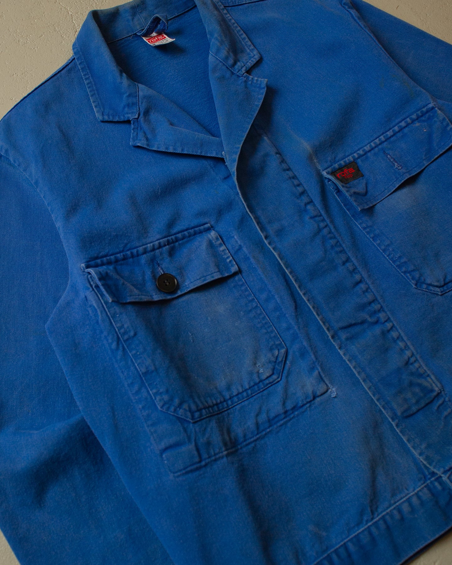 1970s distressed Rofa Sanforized Work Jacket blue - M/L