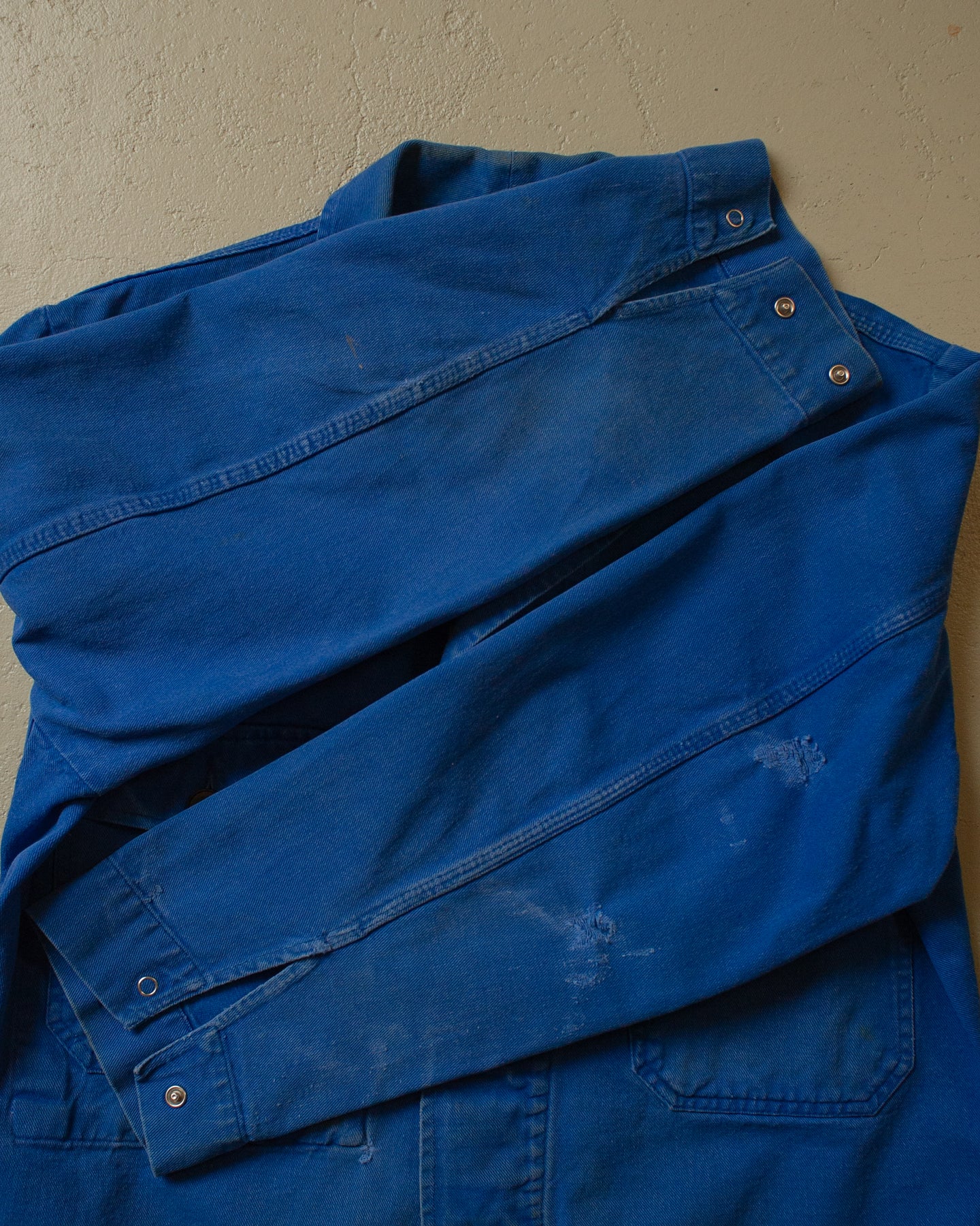 1970s distressed Rofa Sanforized Work Jacket blue - M/L