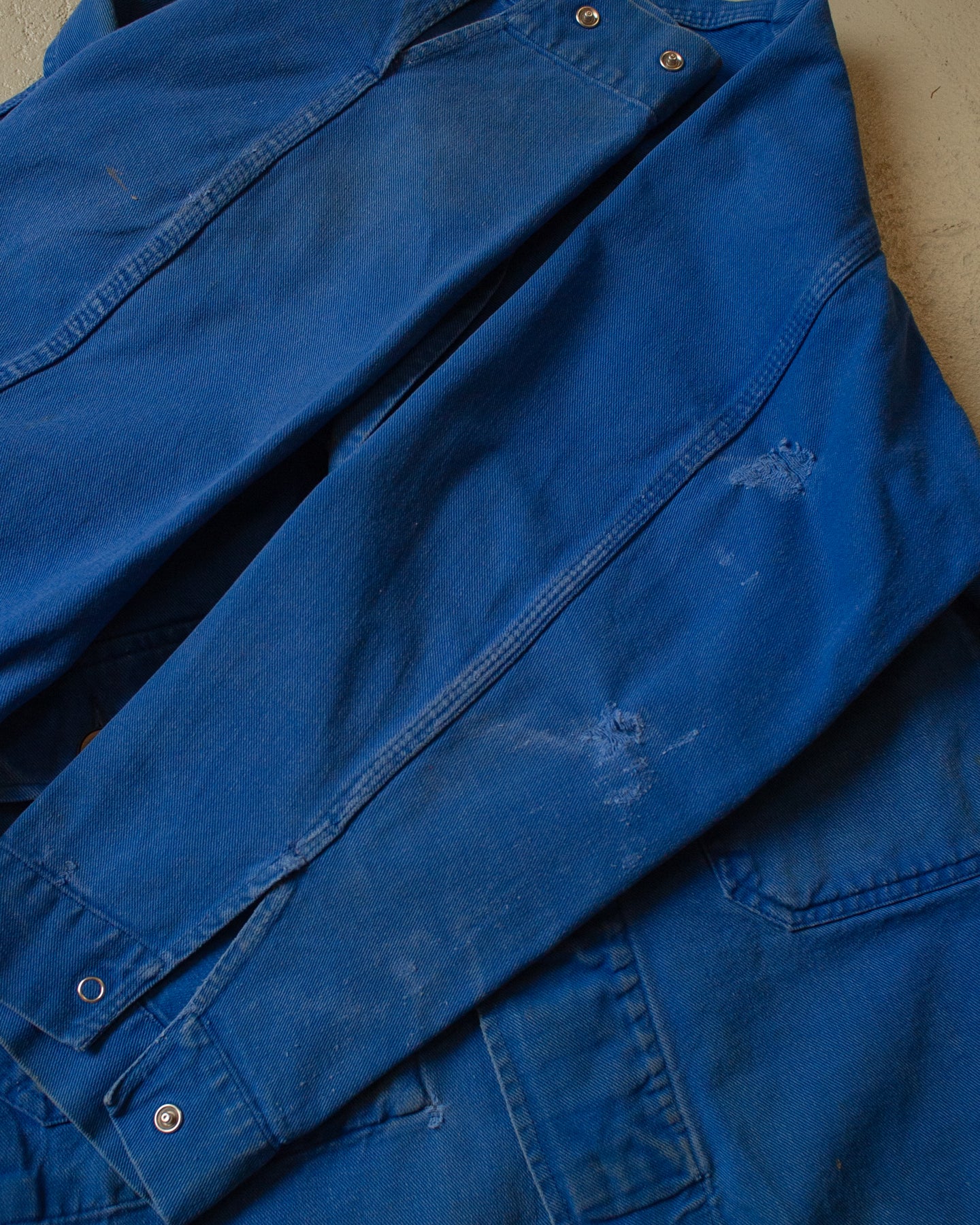 1970s distressed Rofa Sanforized Work Jacket blue - M/L