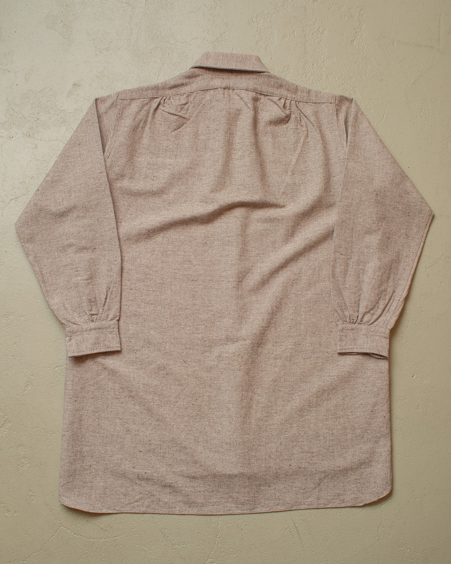 1930s/40s unworn French Remachic Spearpoint Wool Shirt grey - M/L