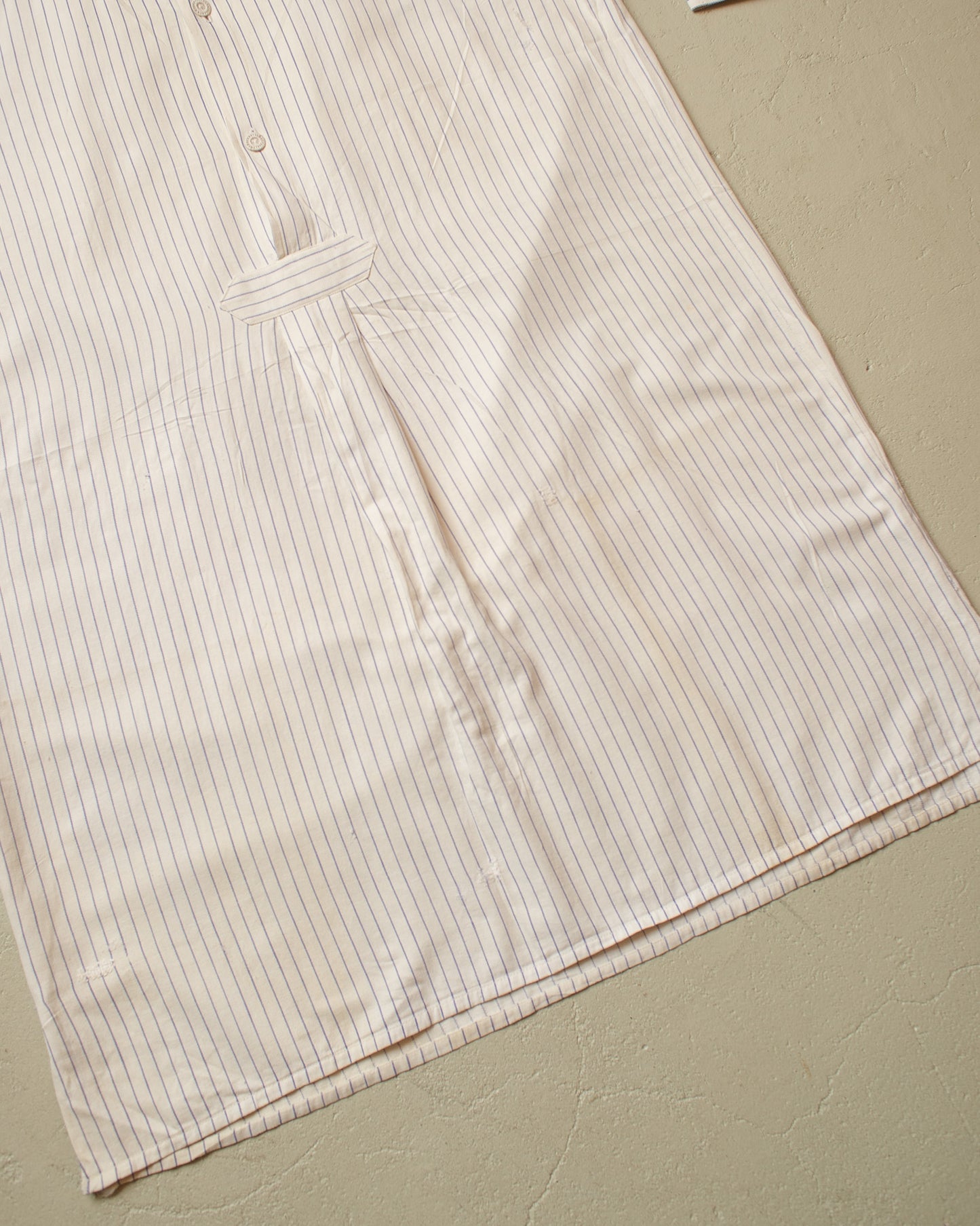 1920s distressed German striped Shirt white - S