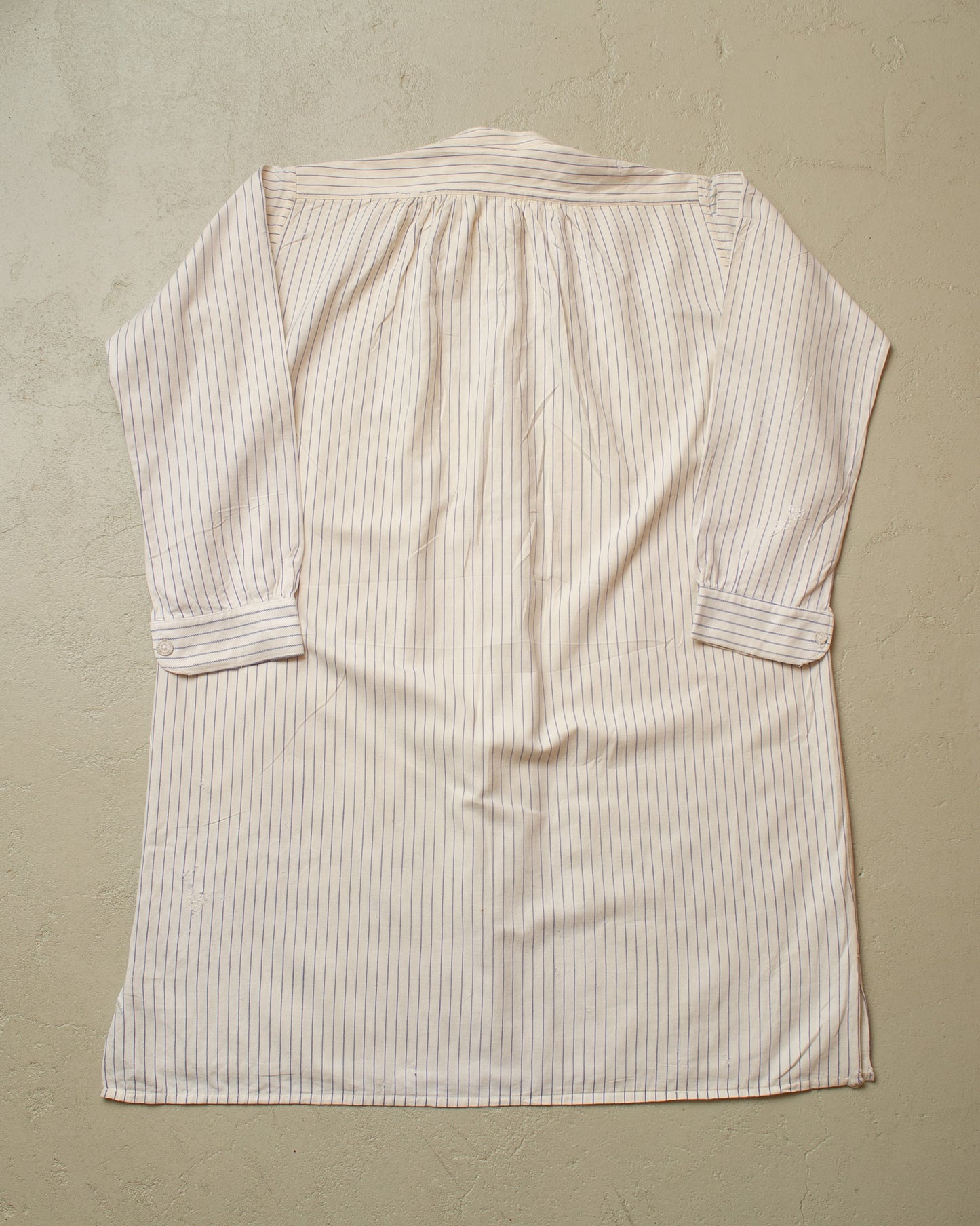 1920s distressed German striped Shirt white - S