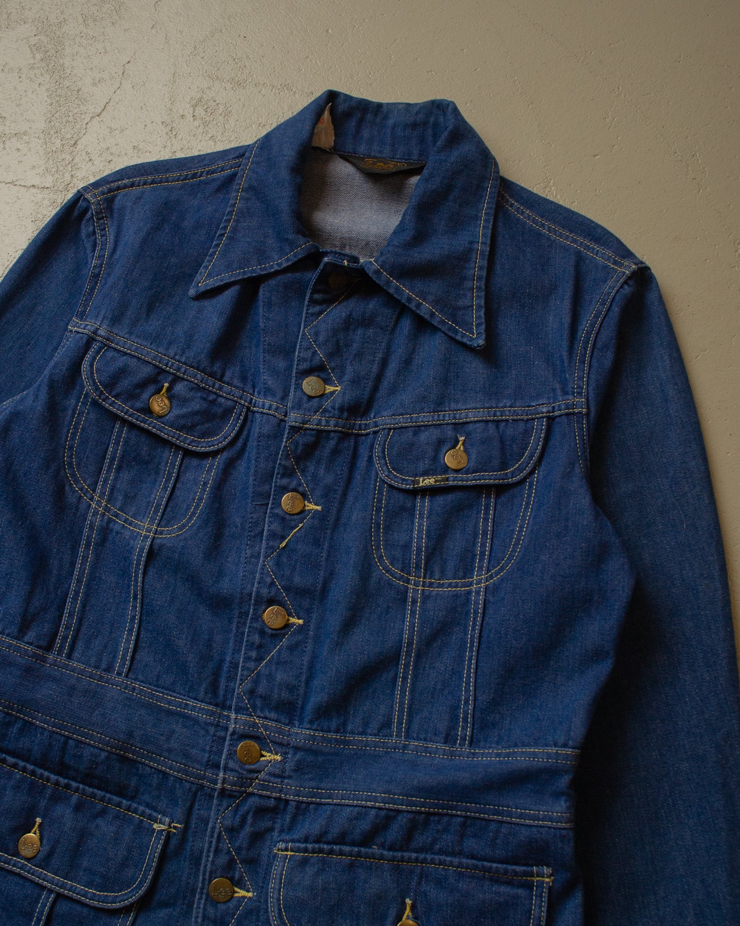 1970s Lee Denim Coat blue - L