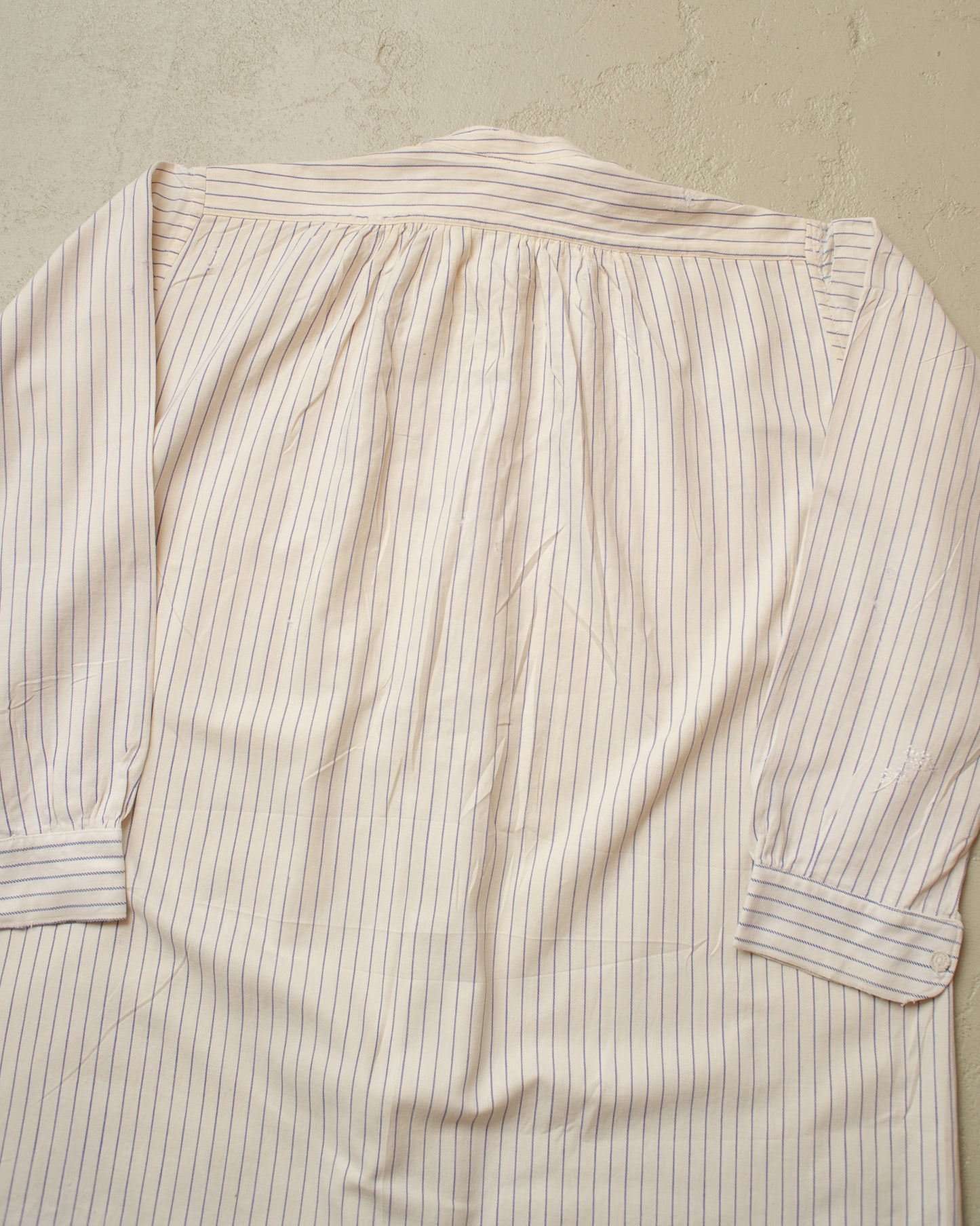1920s distressed German striped Shirt white - S