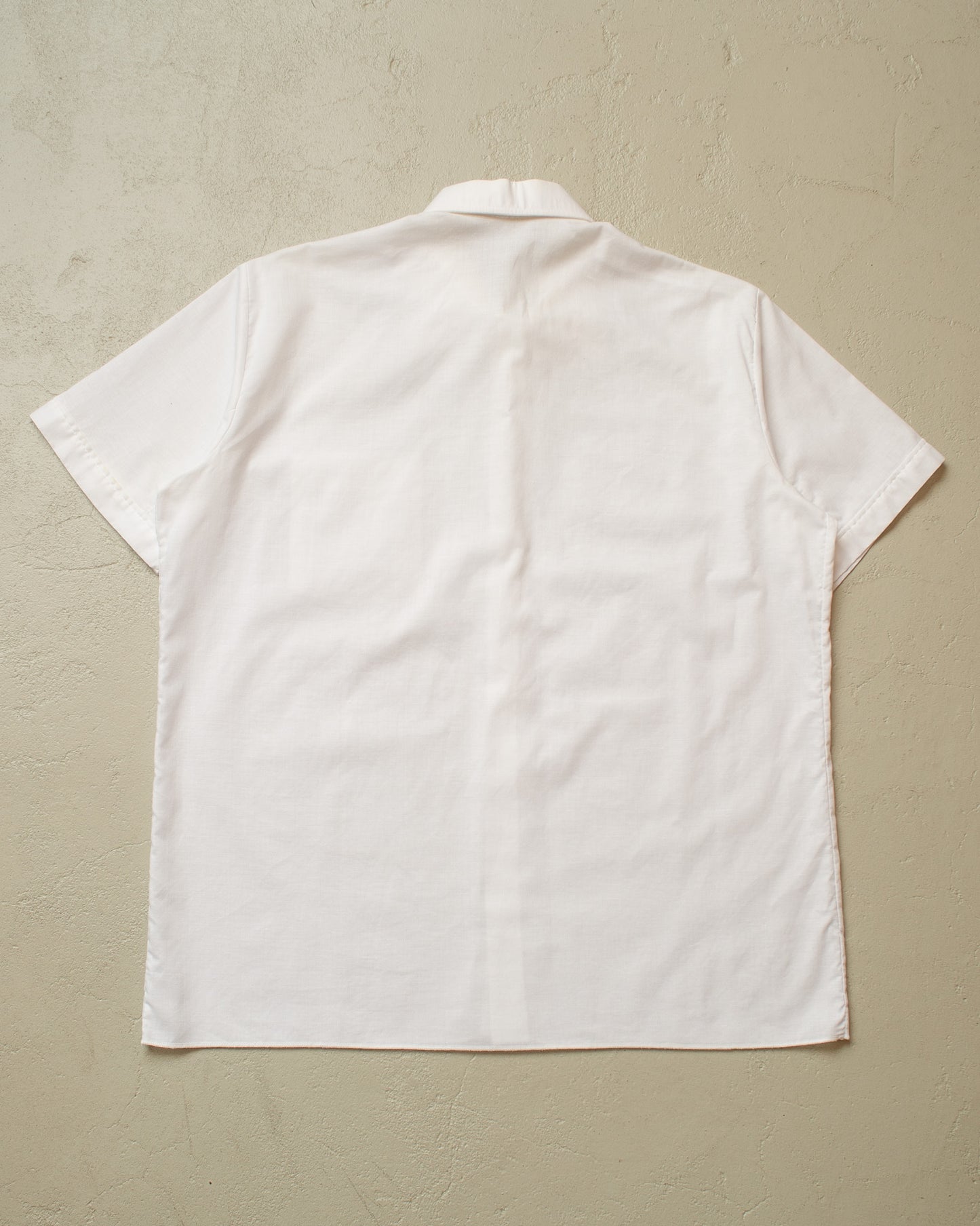 1960s/70s German Cotton Short Sleeve Shirt white - L/XL