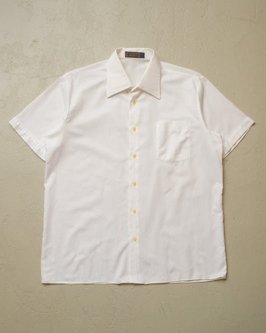 1960s/70s German Cotton Short Sleeve Shirt white - L