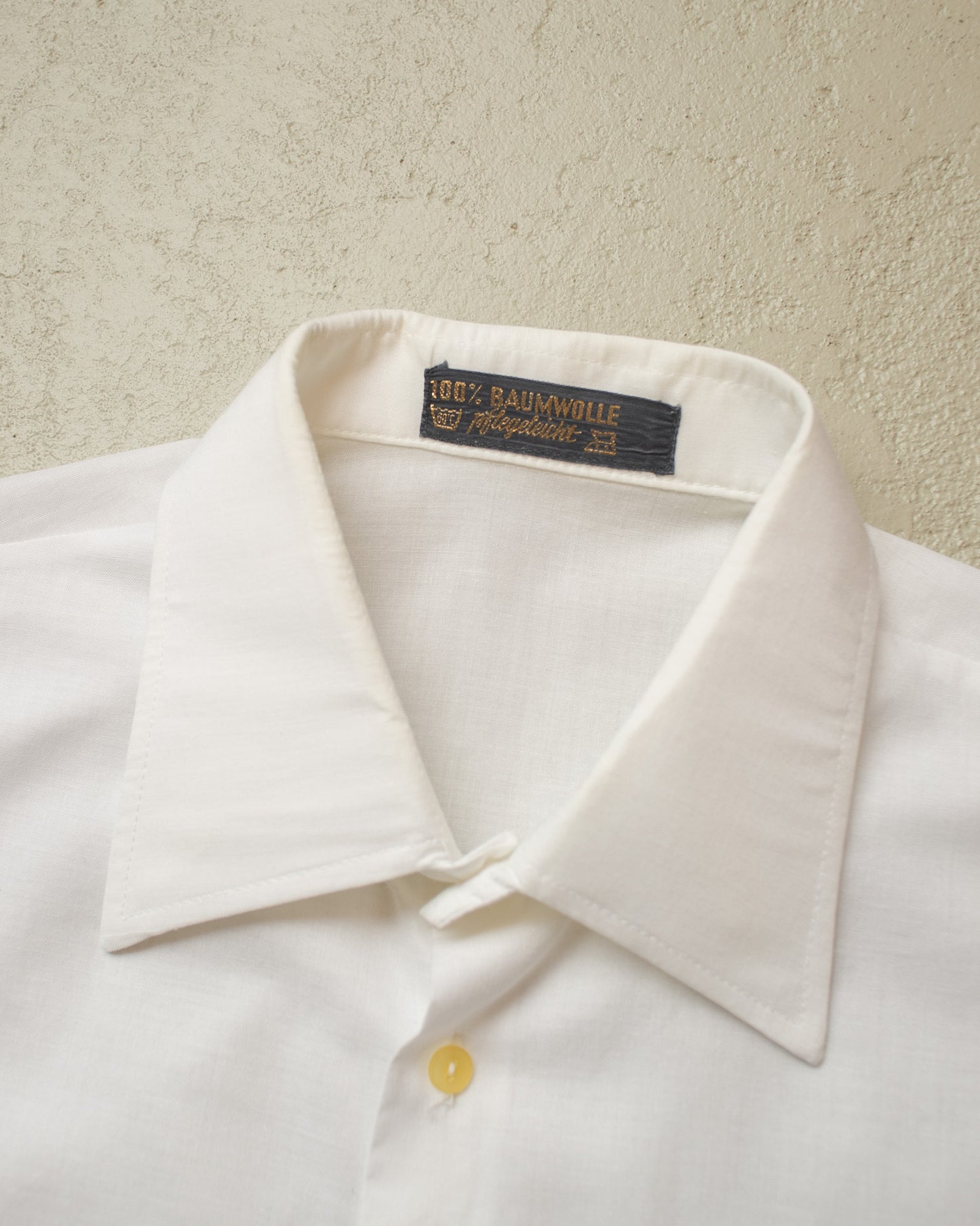 1960s/70s German Cotton Short Sleeve Shirt white - L