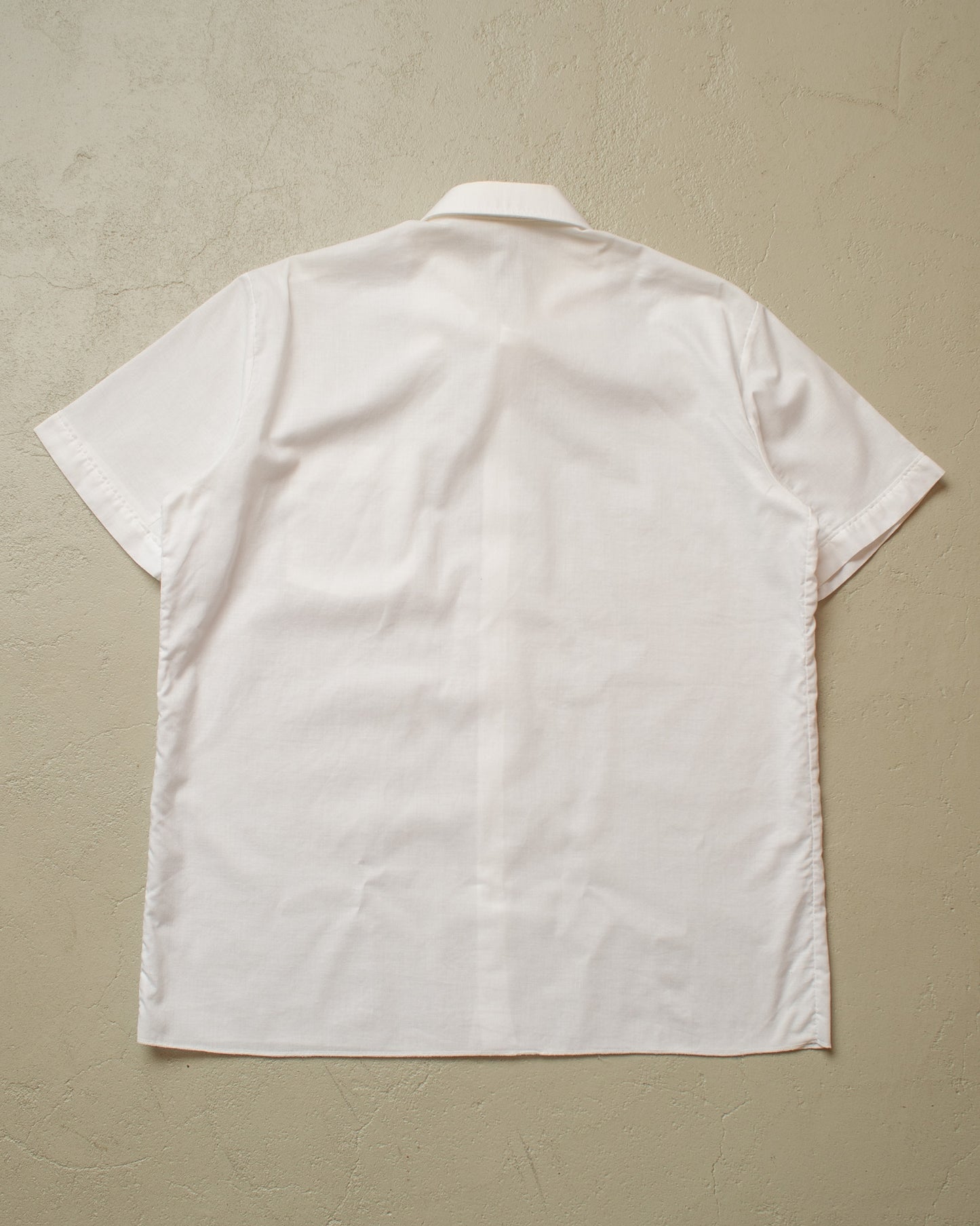 1960s/70s German Cotton Short Sleeve Shirt white - L