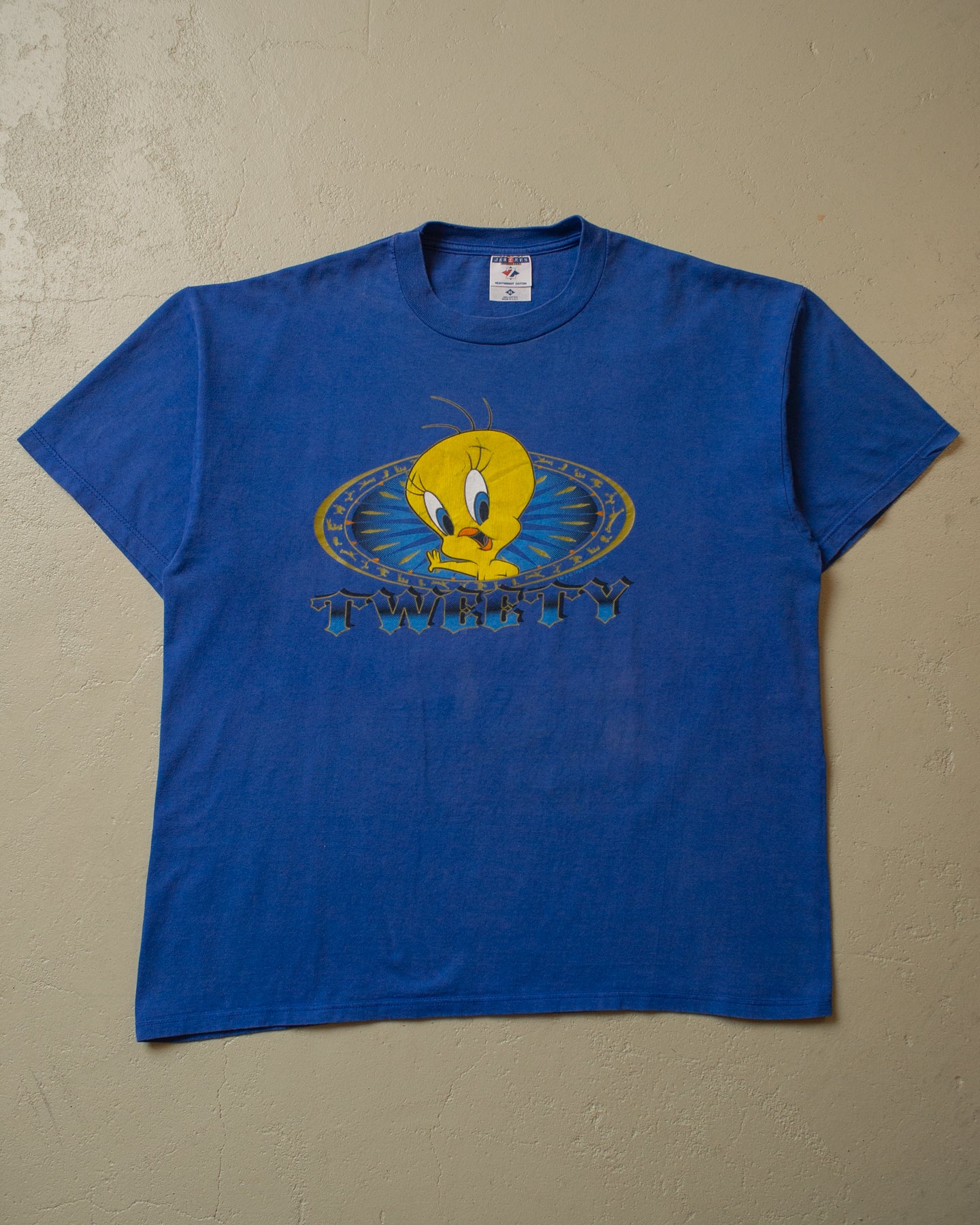 1998 faded Tweety T-shirt blue - XL