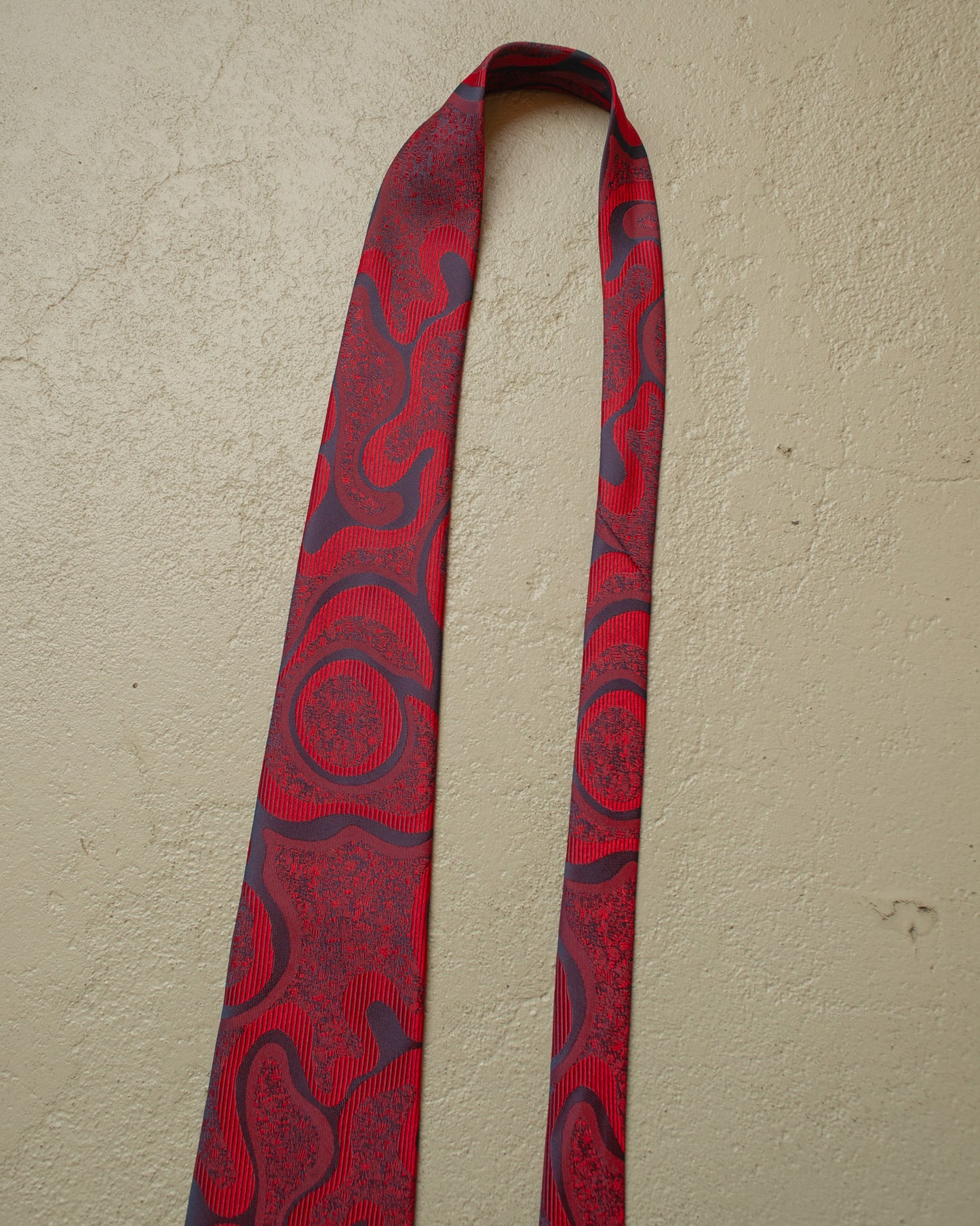 1970s Exquisit Pattern Tie burgundy