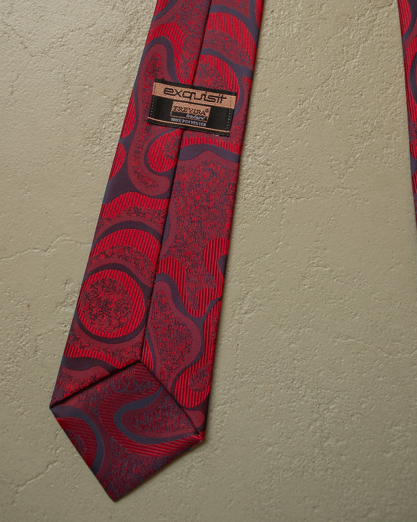 1970s Exquisit Pattern Tie burgundy