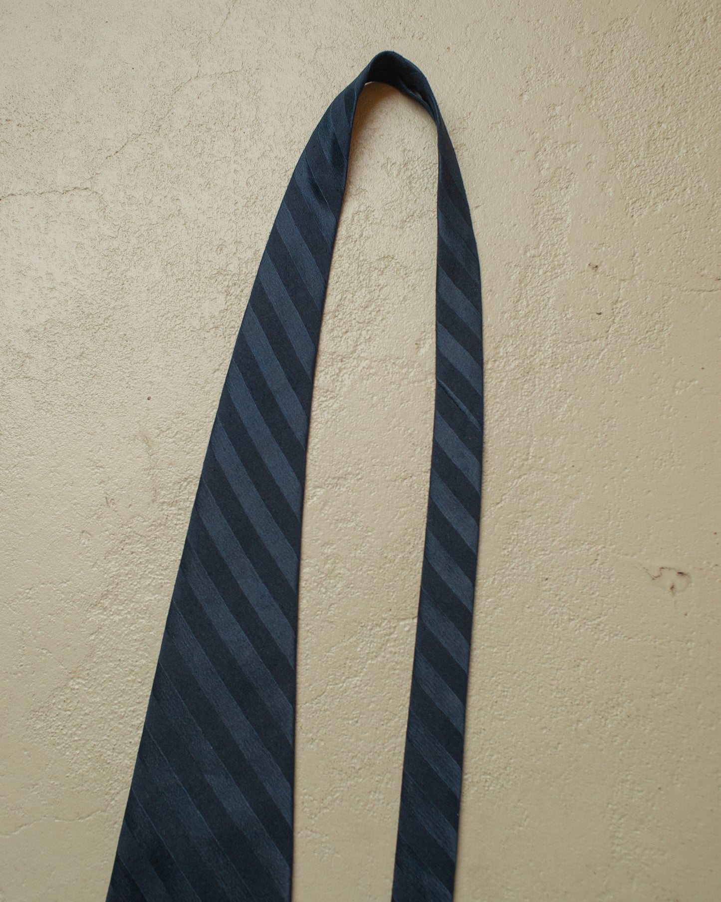 1970s Alexander striped Silk Tie navyblue