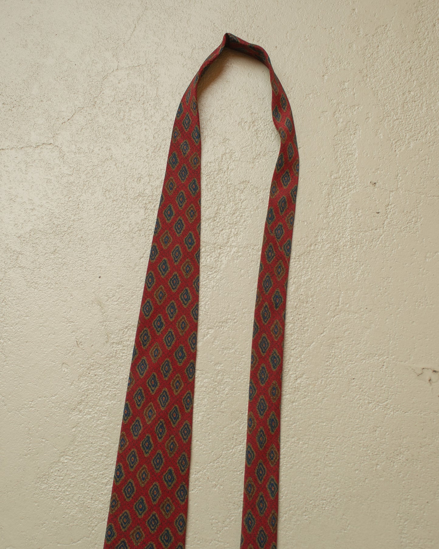 1980s Westbury Pattern Silk Tie burgundy