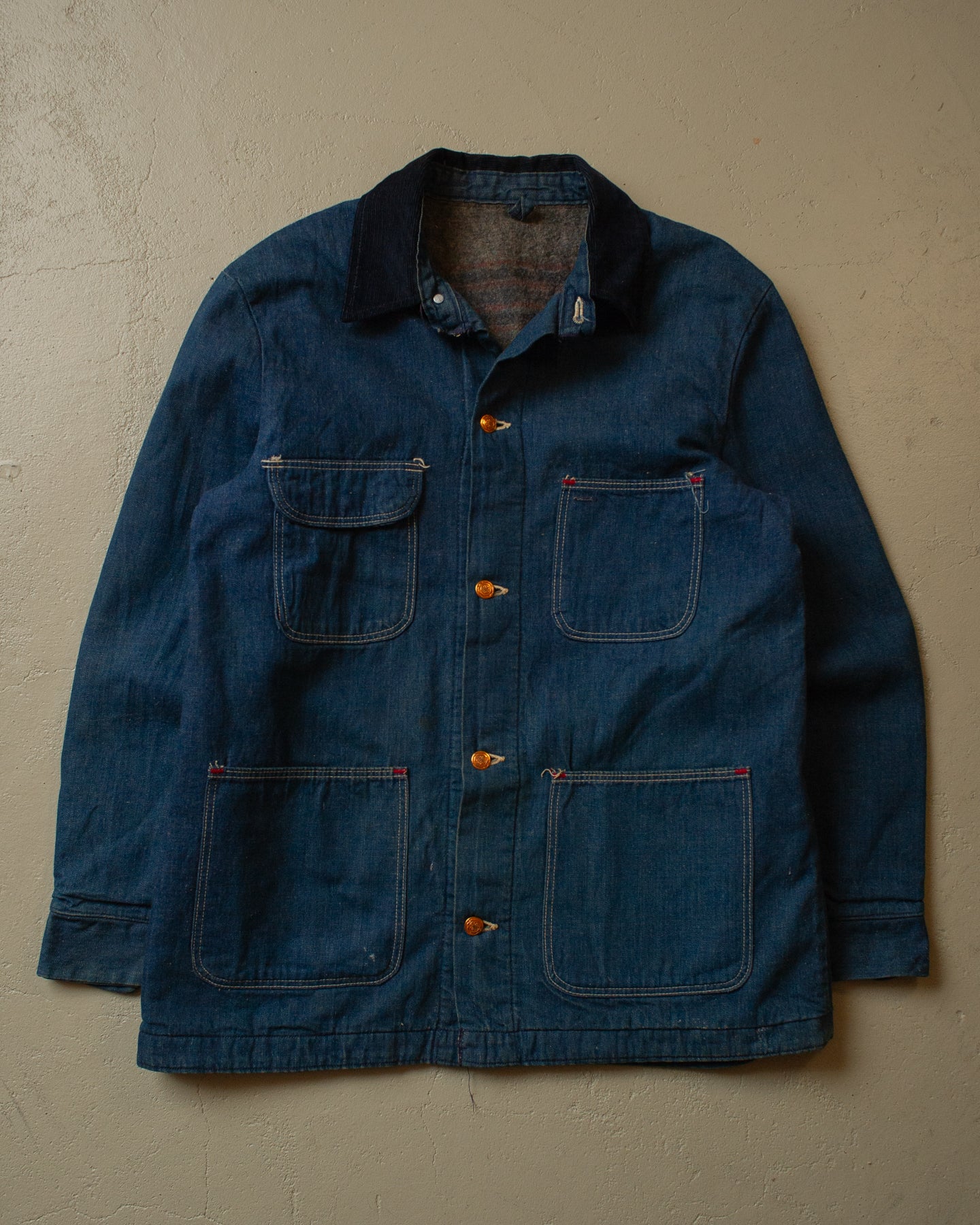 1970s Deadstock Wrangler Big Ben Chore Coat blue - M/L