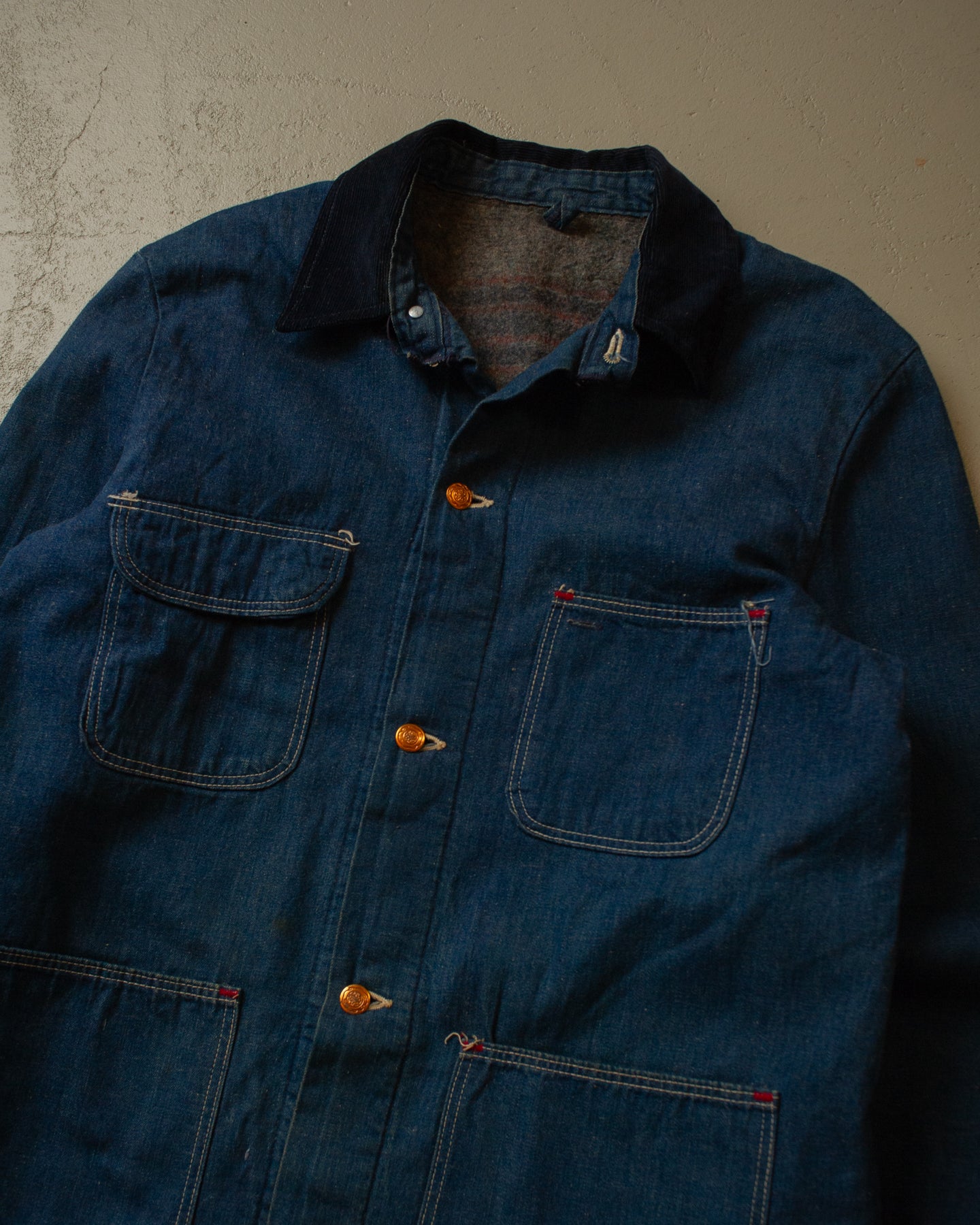 1970s Deadstock Wrangler Big Ben Chore Coat blue - M/L