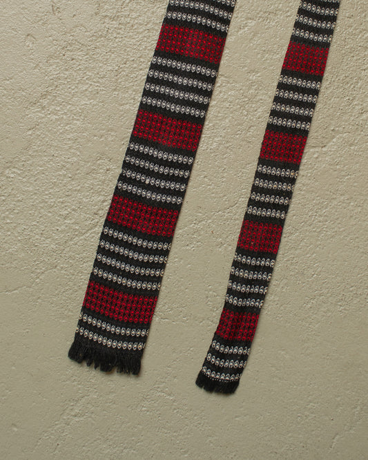 1950s/60s Tassel Dot Pattern Tie black/red