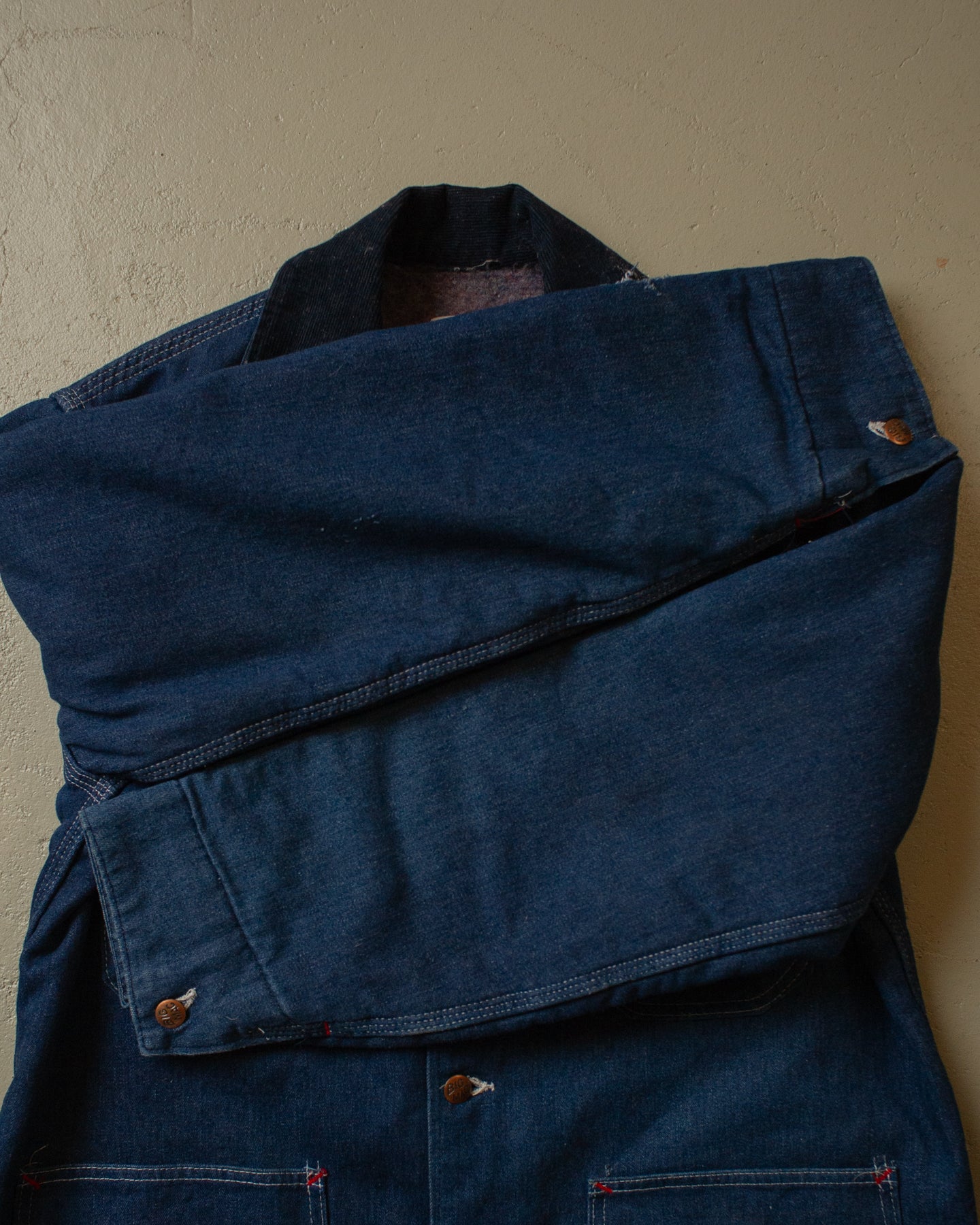 1970s unwashed J.C. Penney Big Mac Chore Coat blue - L