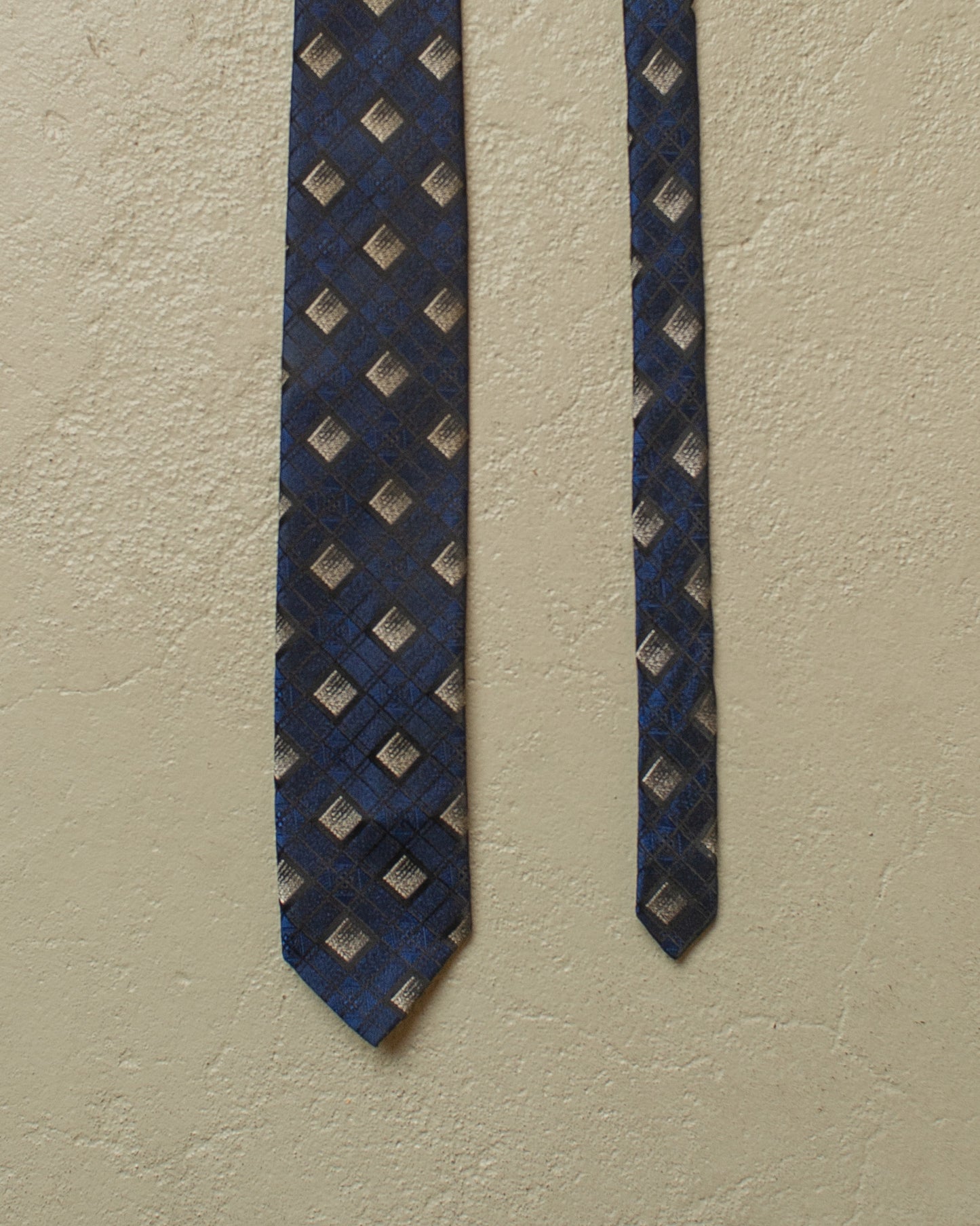1950s/60s Pattern Slim Tie navyblue