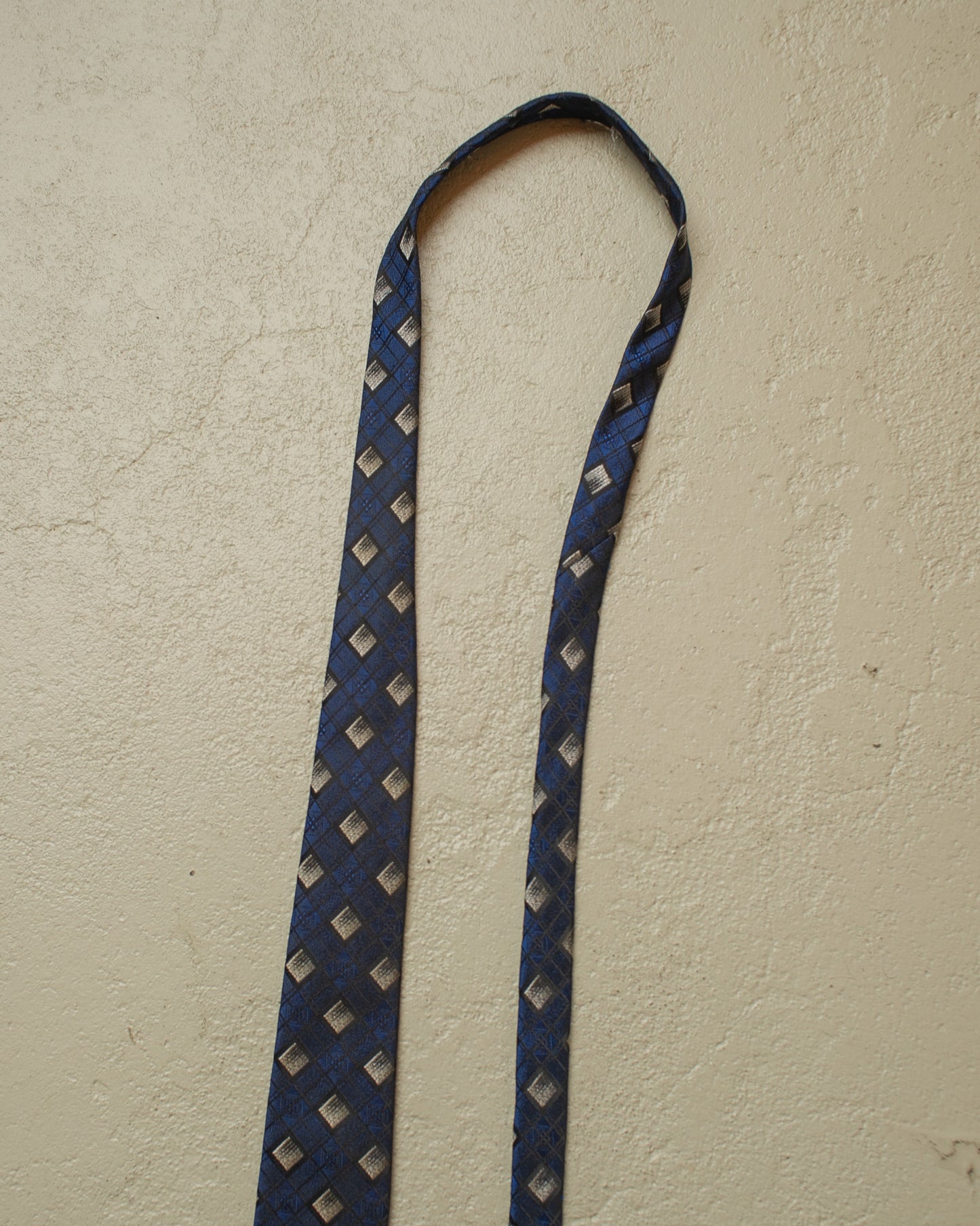 1950s/60s Pattern Slim Tie navyblue