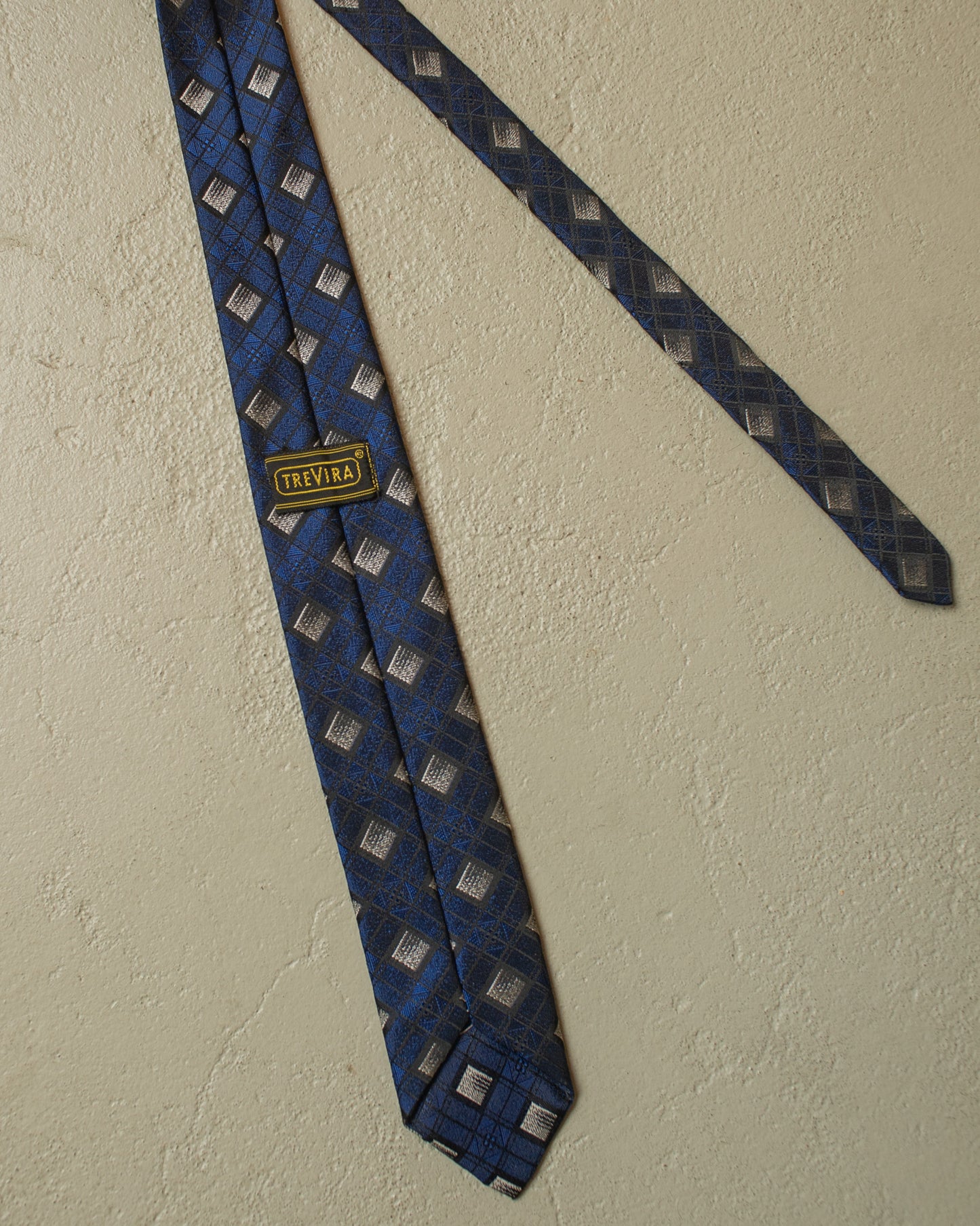 1950s/60s Pattern Slim Tie navyblue