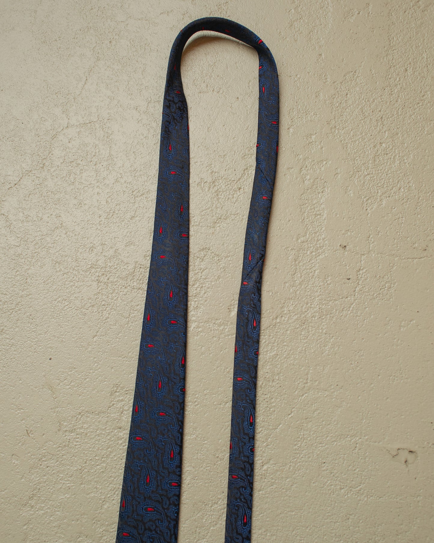 1950s/60s Kurta Pattern Tie navyblue