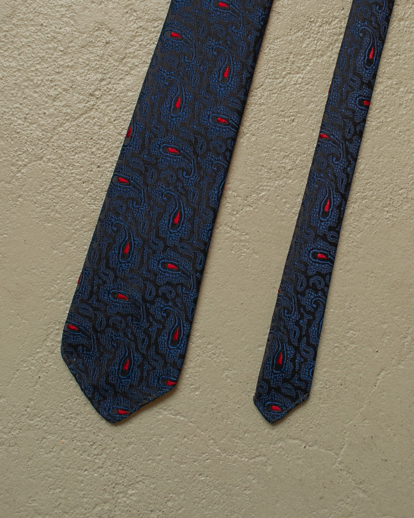 1950s/60s Kurta Pattern Tie navyblue