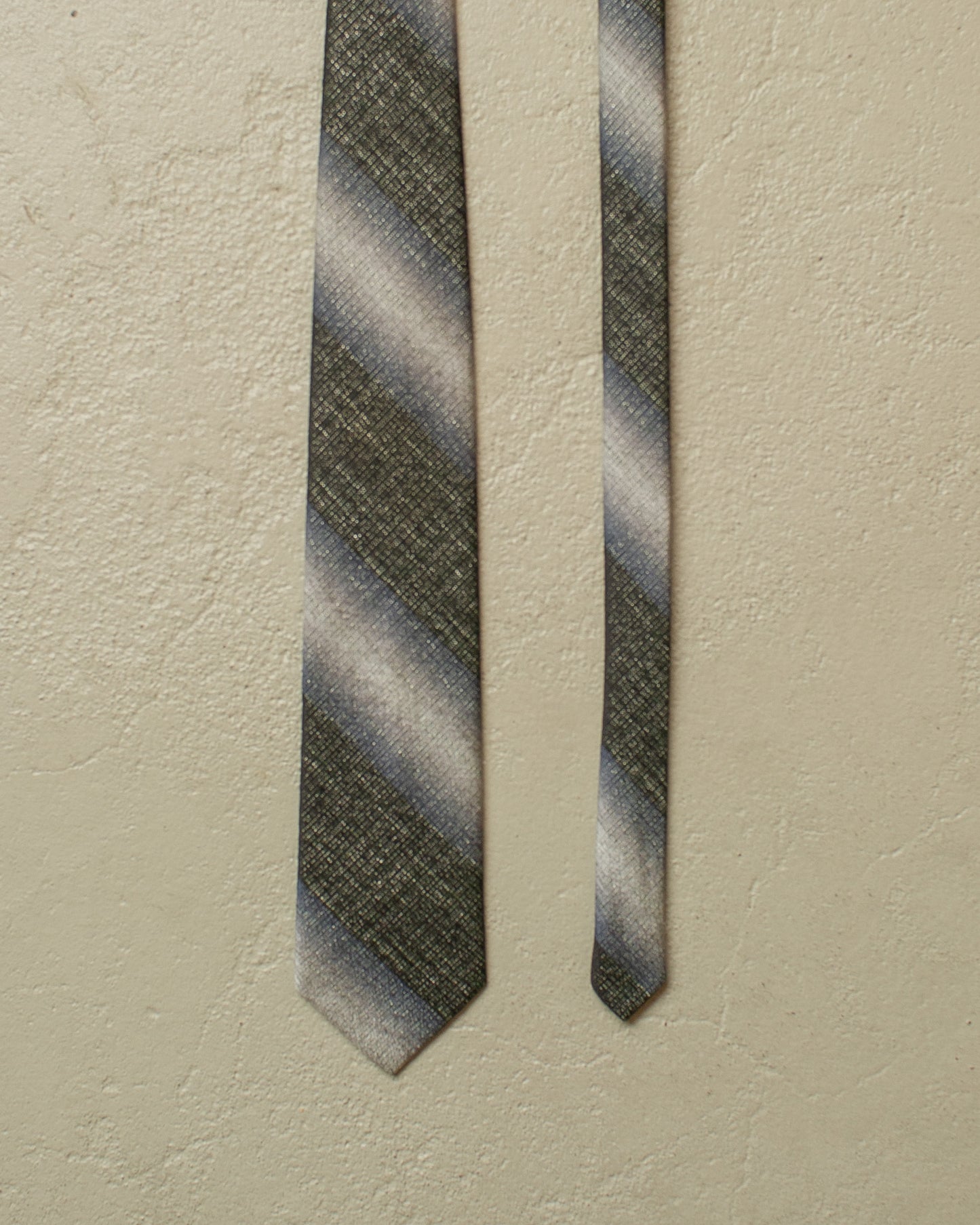 1960s Stella striped Tie grey/black
